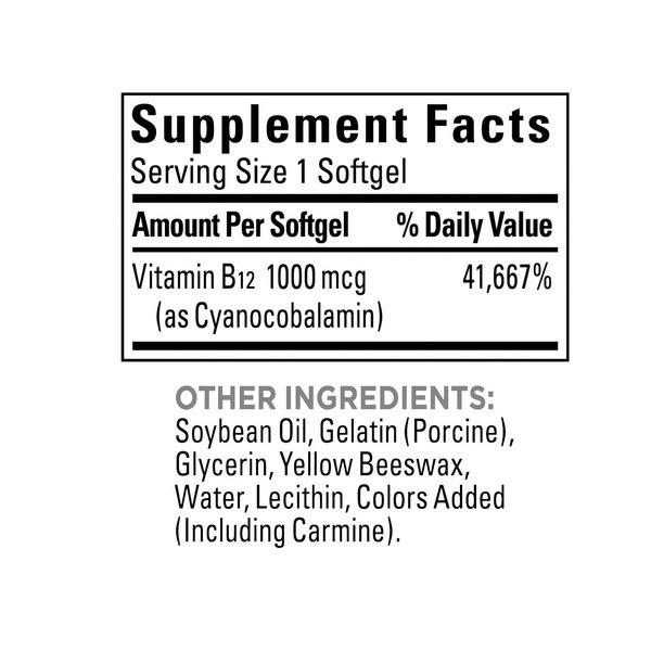 Nature Made Vitamin B12 1000mcg 400 Softgels Energy Nerve Health Supplement