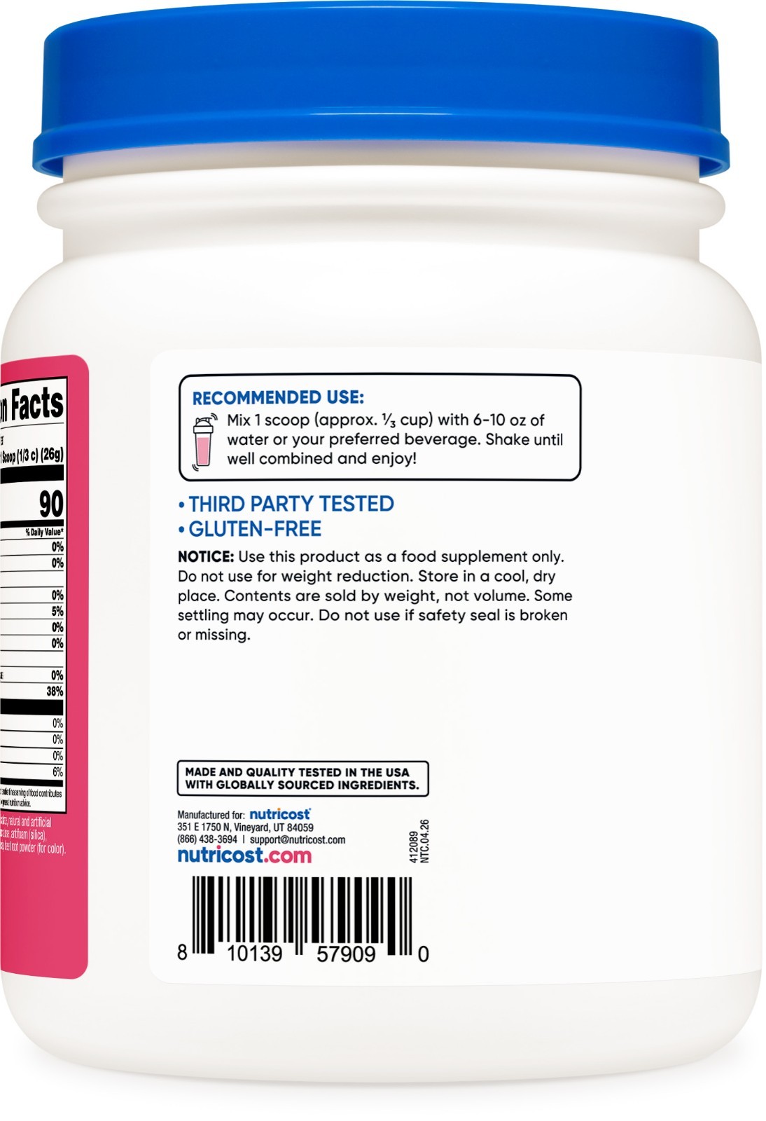 Nutricost Clear Whey Protein Isolate Powder (Strawberry Banana) 1 LB