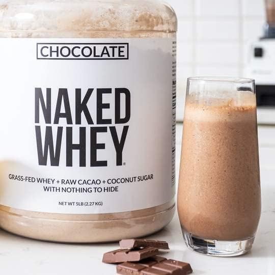 NAKED Chocolate Whey 1LB – All Natural Grass Fed 1 Pound (Pack of 1)