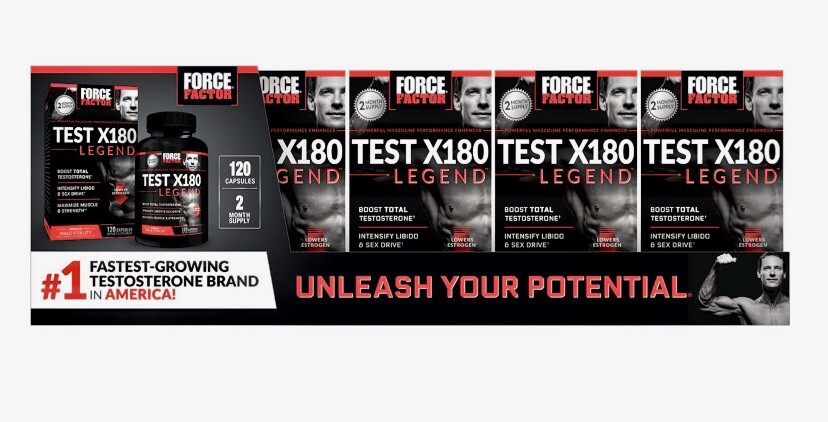 Force Factor Test X180 Legend – Testosterone Booster and Muscle Builder for Men