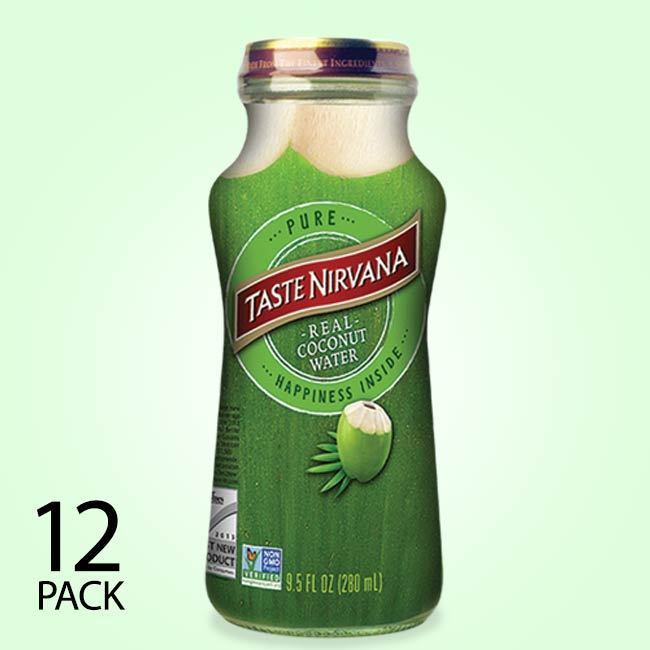 Taste Nirvana All Natural Real Coconut Water | 12 x 9.5oz Bottles