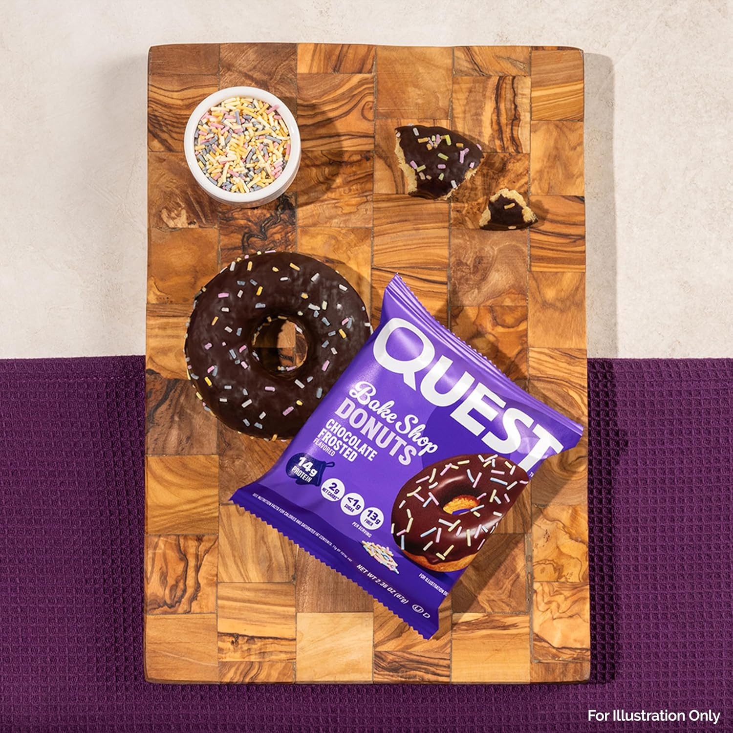 Nutrition Bake Shop, Chocolate Frosted Donuts, 14G Protein, Less than 1G Suga…
