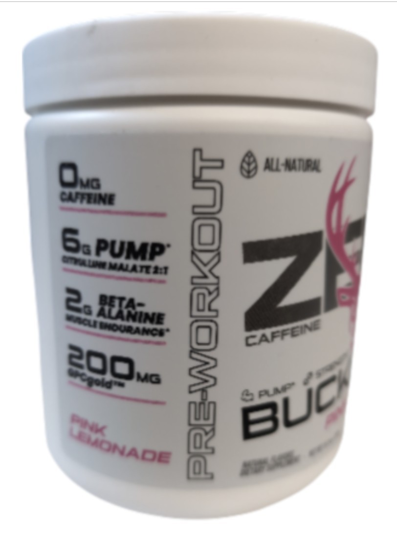 Bucked Up Pink Lemonade Bucked Up Non-Stimulant No Caffeine Exp 3/27 30 Servings