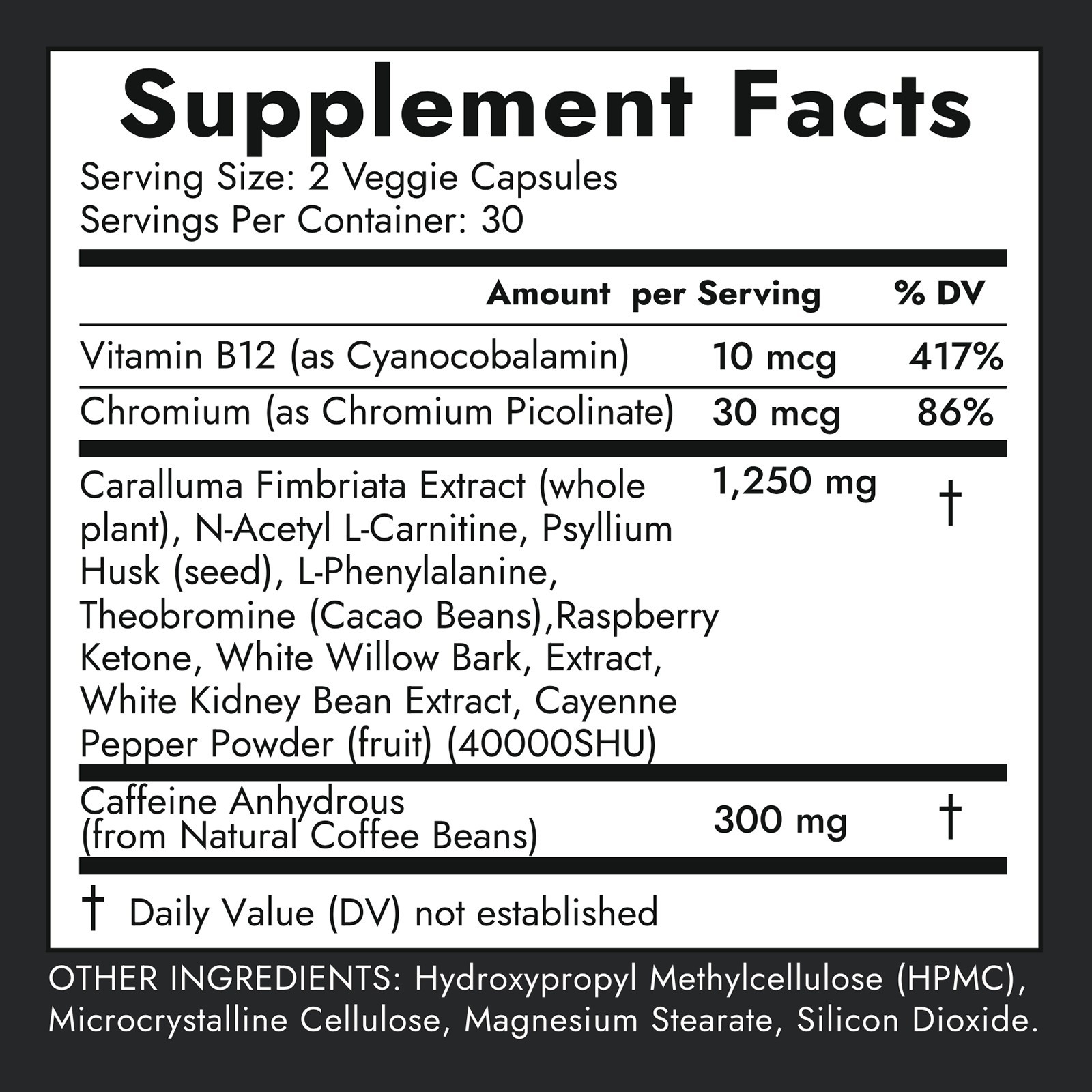 Shredder – Capsules , Caralluma Fimbriata and Caffeine for optimal results