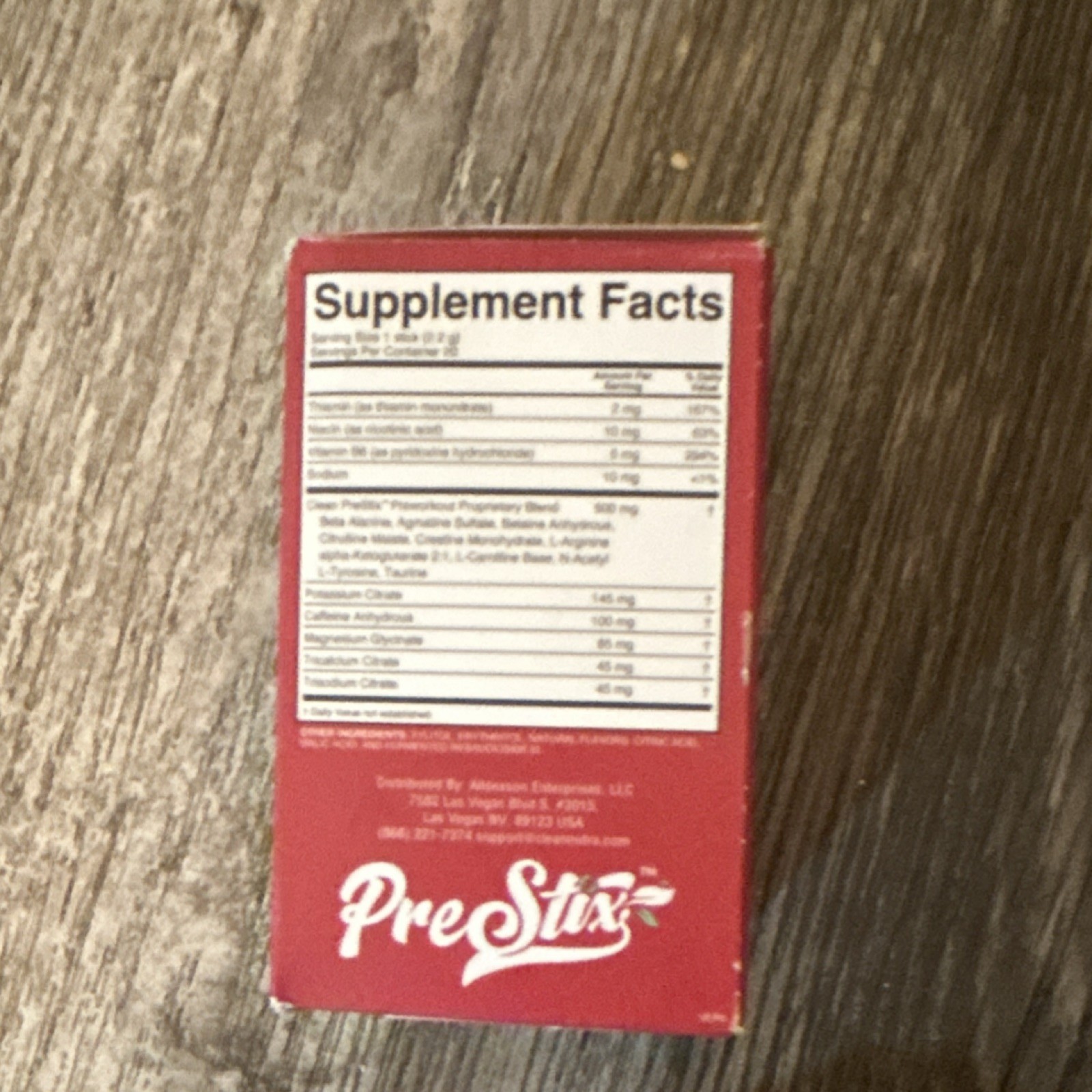 Clean Nutra PreStix Pre Workout 100mg Caffeine Creatine Berry Lemonade 20 Ct
