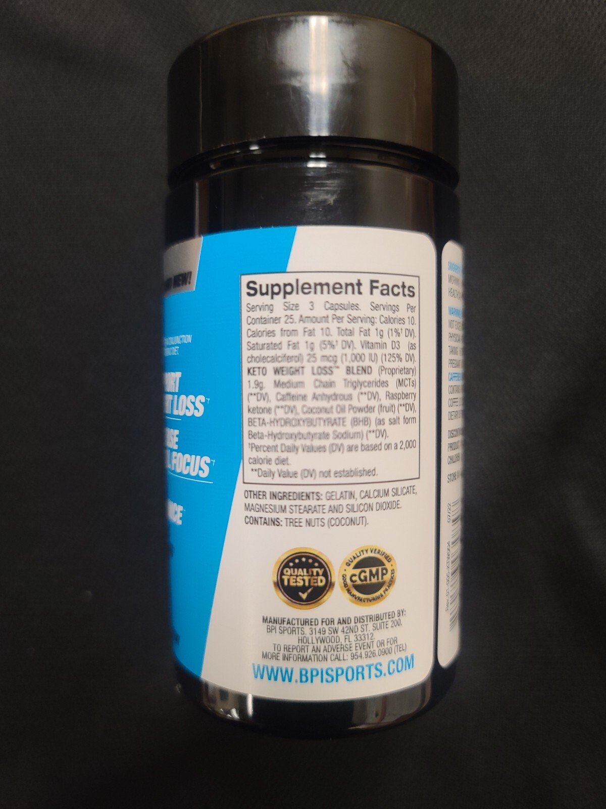 Keto Weight Loss Ketogenic Diet Supplement New & Sealed BPI Health 75 Capsules