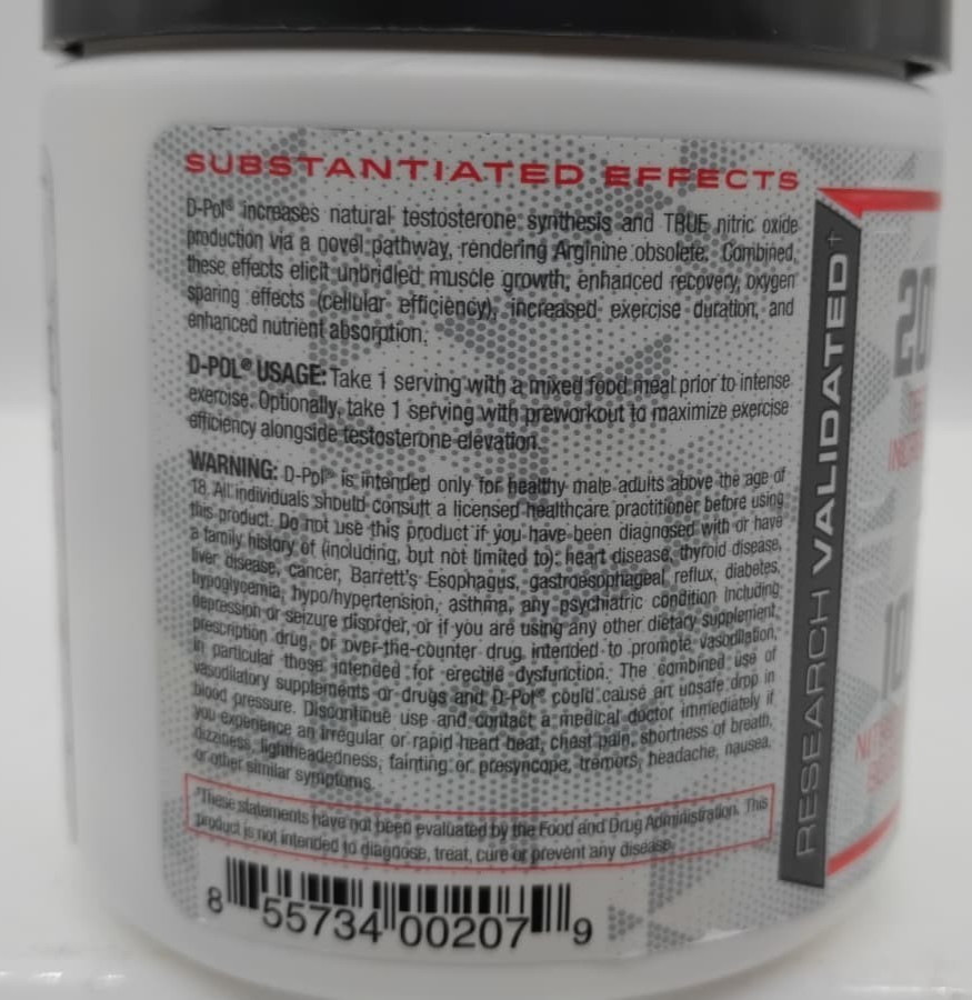 DPOL, STRONGEST TEST BOOSTER by Purus Labs D-POL – Build Lean Muscle – 90 Tabs