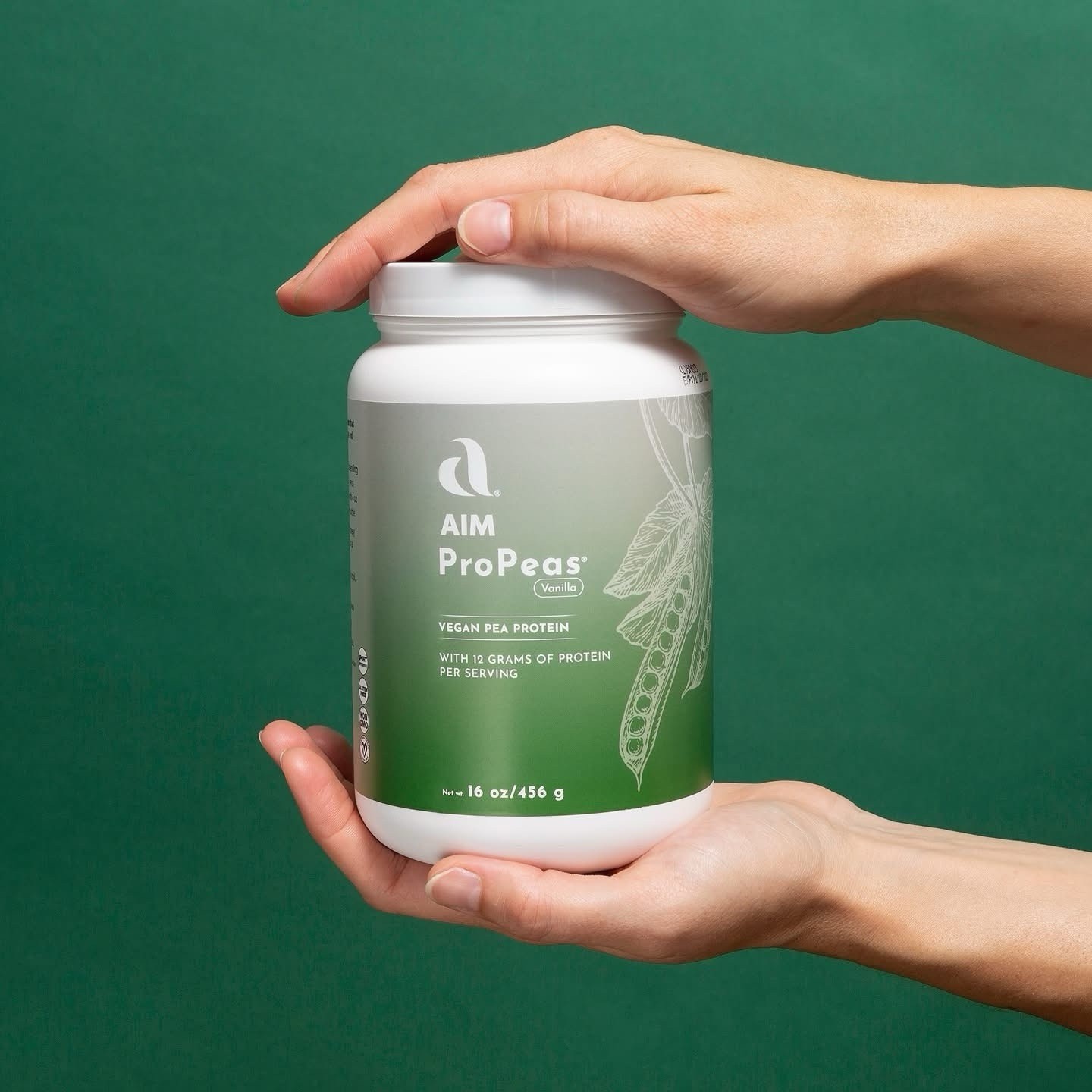AIM Pro Peas Protein Powder Vanilla Flavor Muscle Builder