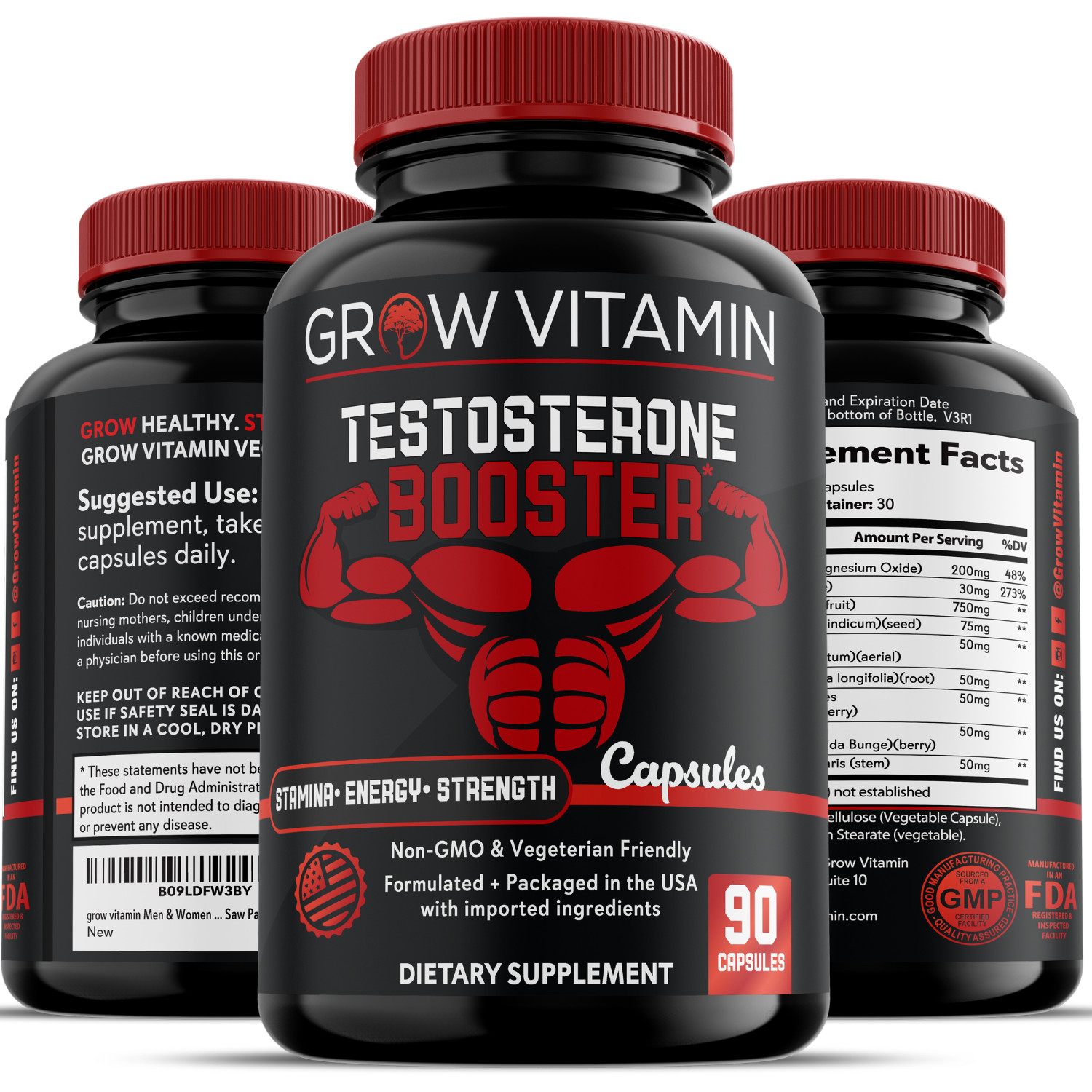 Men’s Test Booster Support Natural Stamina Energy Endurance Strength 90 capsules