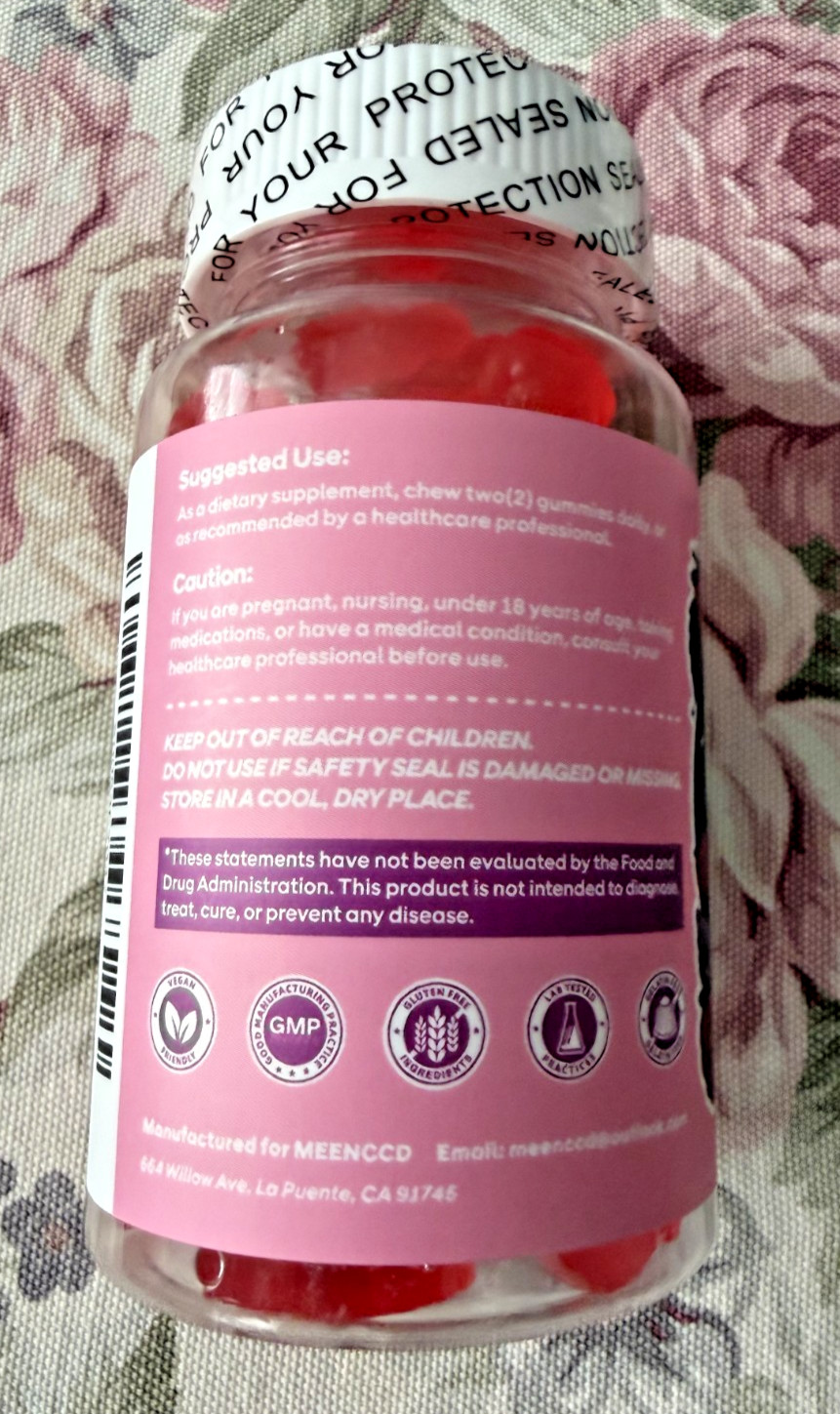 Glycine Gummies 1000mg, Glycine Supplement for Relaxation and Nerve Support
