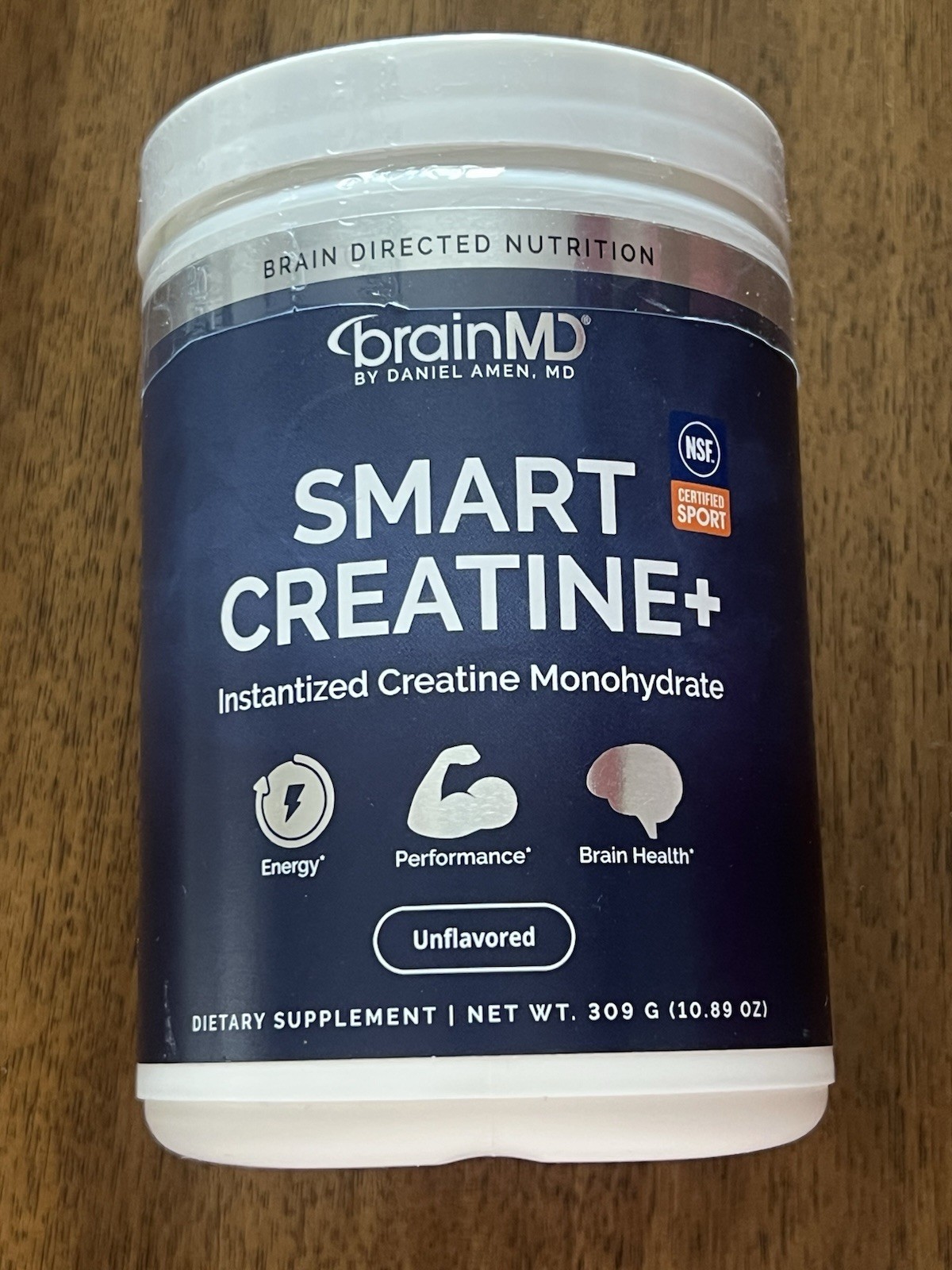 BrainMD Smart Creatine Instantized Creatine Monohydrate Unflavored 309g Exp 4/28