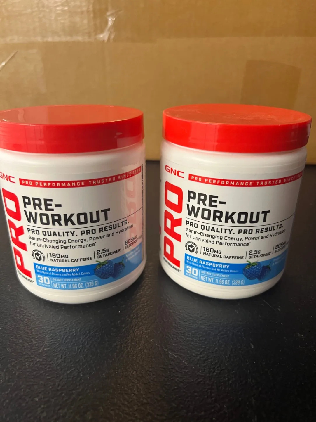 GNC Pro Pre Workout Blue Raspberry 16 Oz Game Changing Energy BCAA Aminos 10/26+