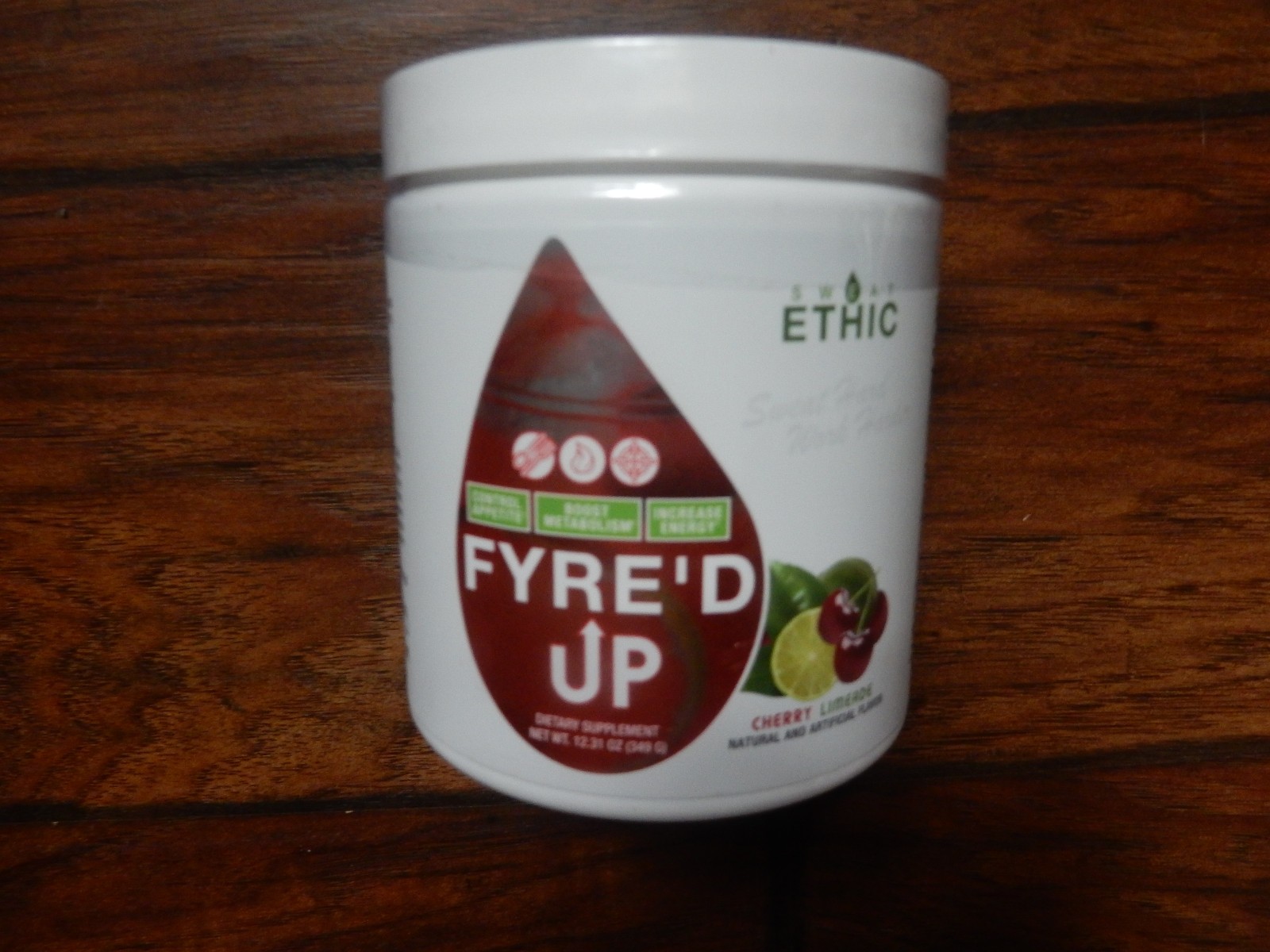 Sweat Ethic FYRE’D UP Energy & Appetite Suppressant, 30 Servings, Exp. 2/27