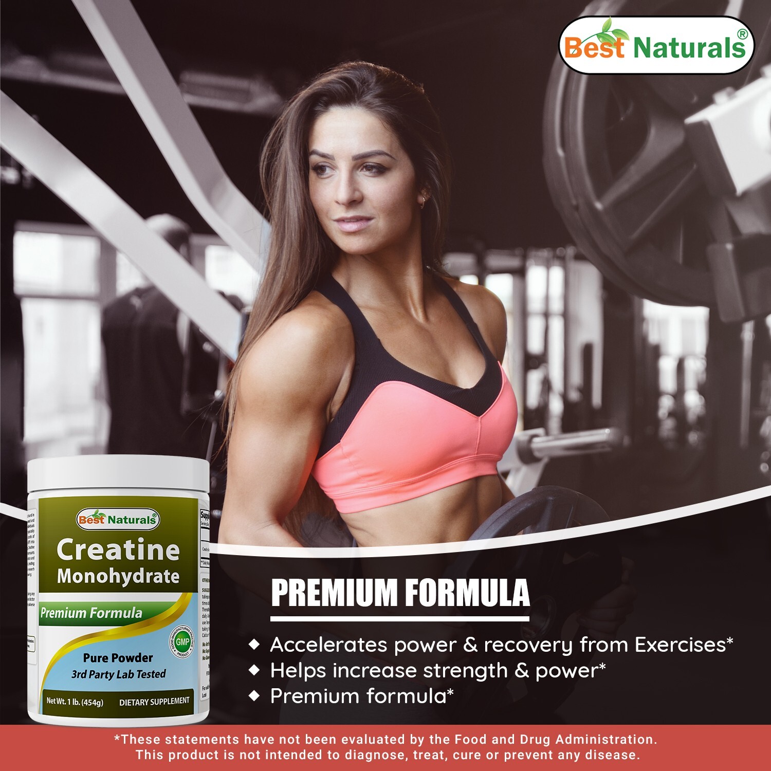 Best Naturals Creatine Monohydrate 1 Lb Powder