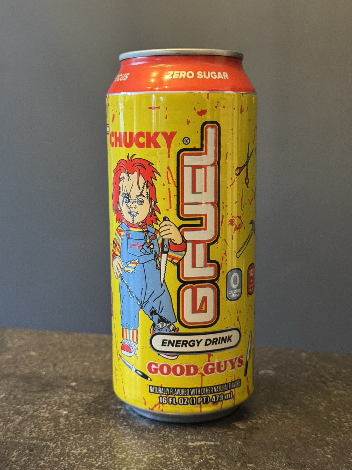 Chucky Good Guys Energy Drink Full Cans 16 Fl Oz G Fuel