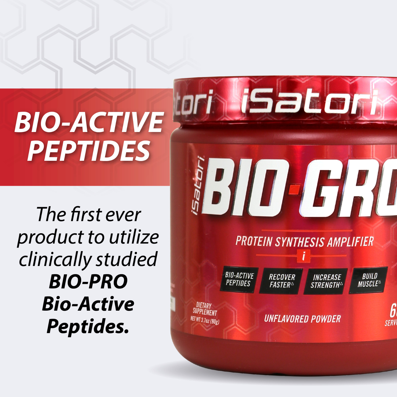BIO-GRO Protein Muscle, Strength & Recovery – Unflavored / 60 Servings