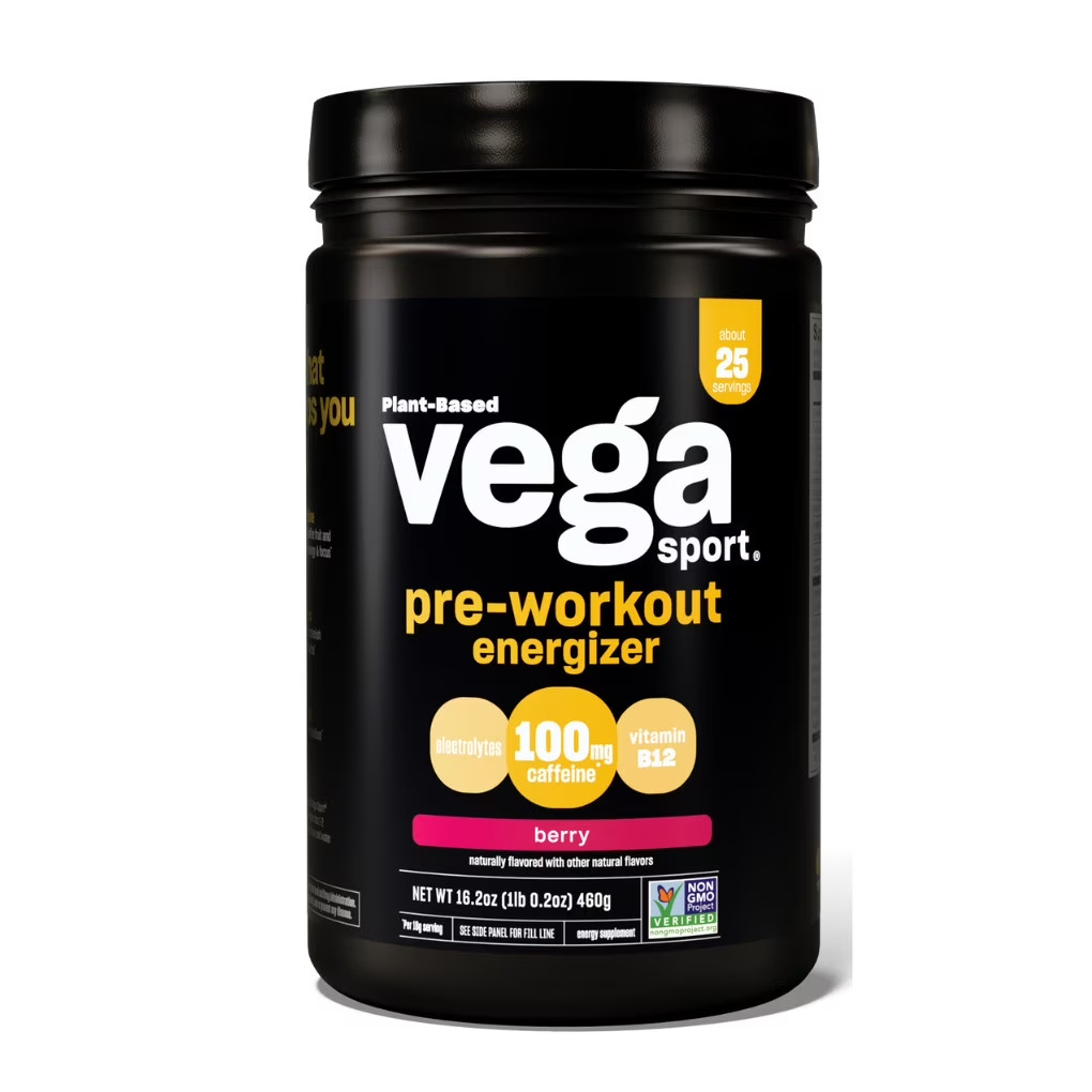 Sport Pre Workout Energizer, Plant-Based Powder, Acai Berry, 25 Servings (16.2Oz