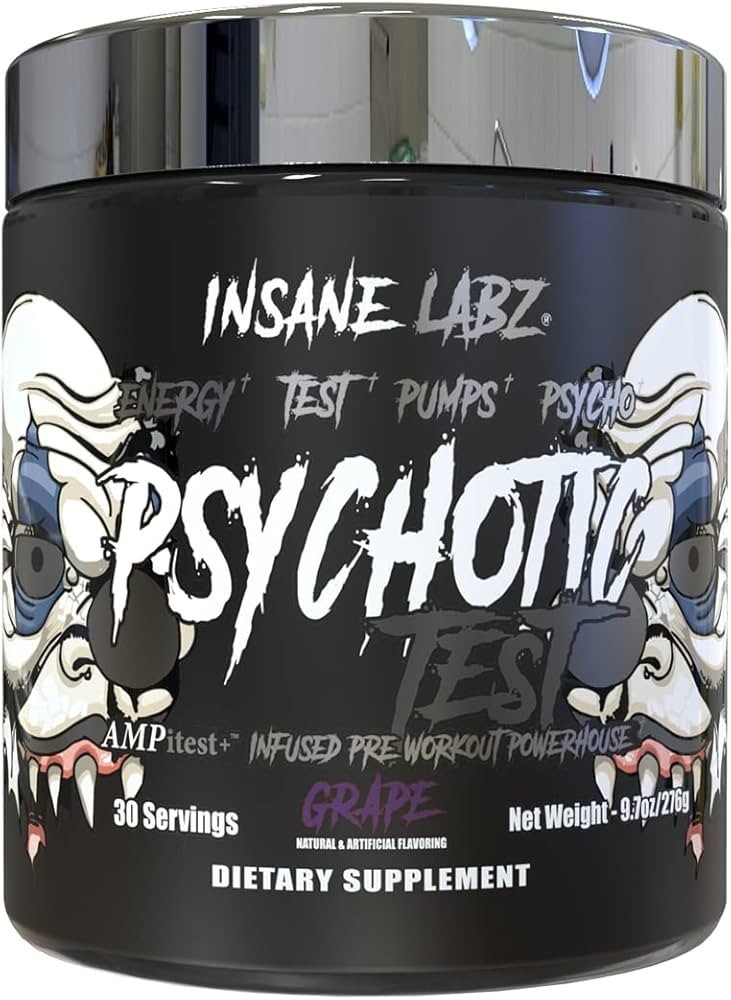 Psych-ot-ic TEST Pre Workout GRAPE 30 Servings Extreme Energy