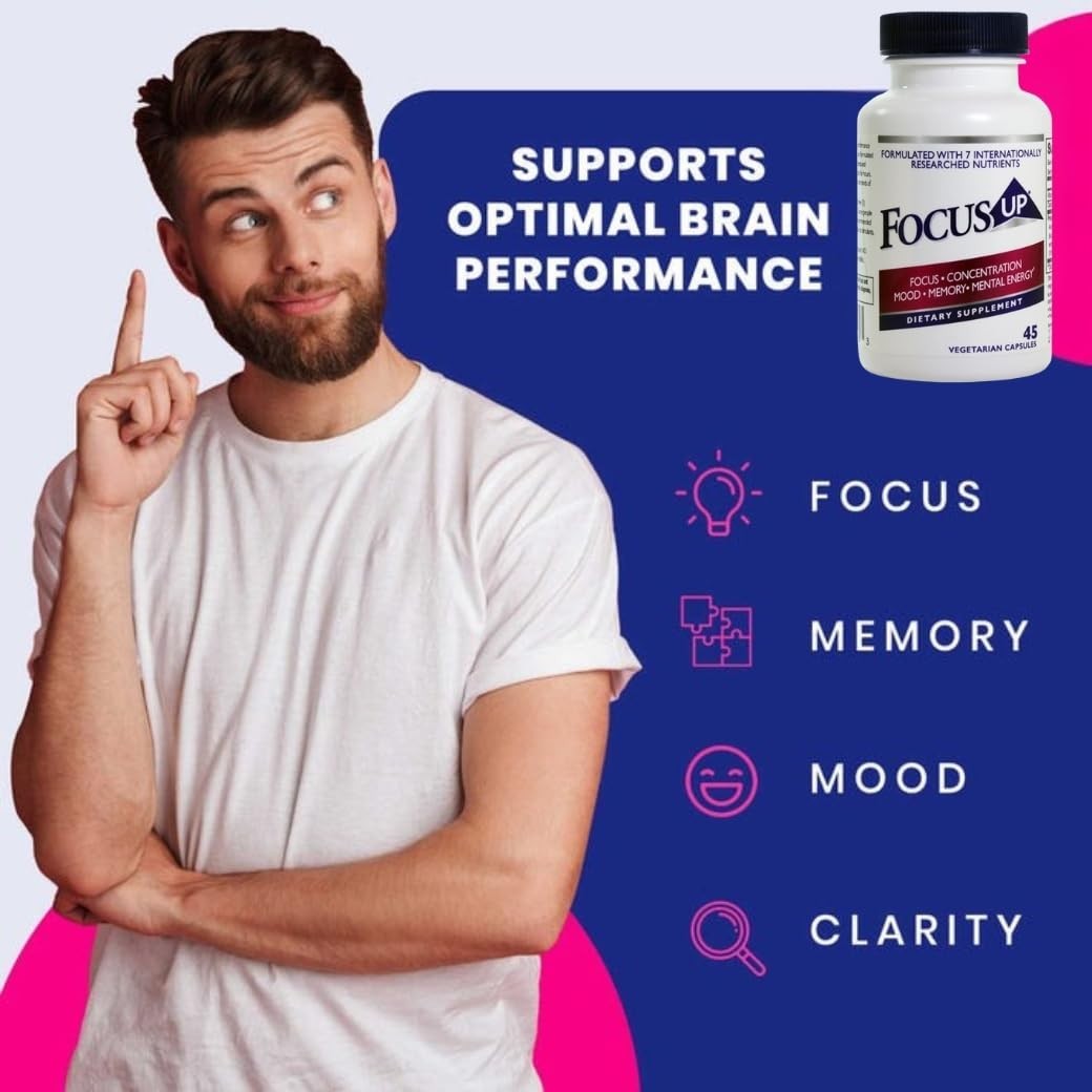 Focus Up Brain & Energy Support-For Memory/Focus/Mood/Mental Clarity EXP04:/27