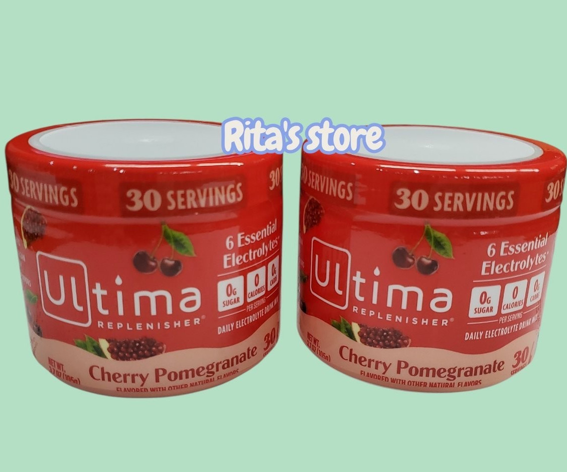 2 PACK Ultima Replenisher Hydration Electrolyte CHERRY POMEGRANATE 30 servings