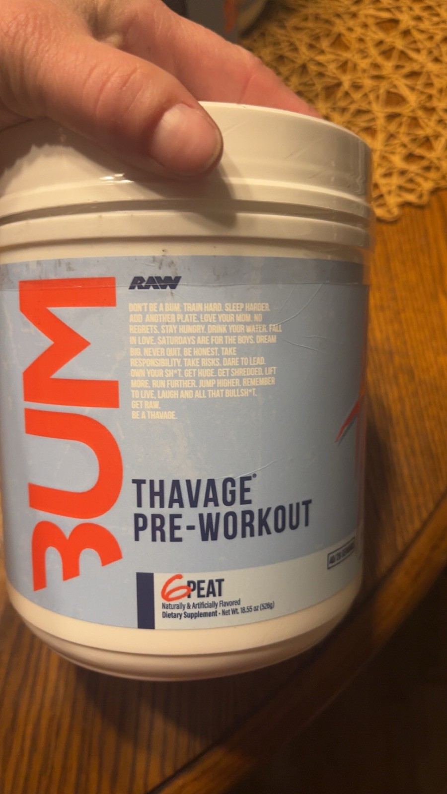 Thavage Pre-Workout Powder 6 Peat