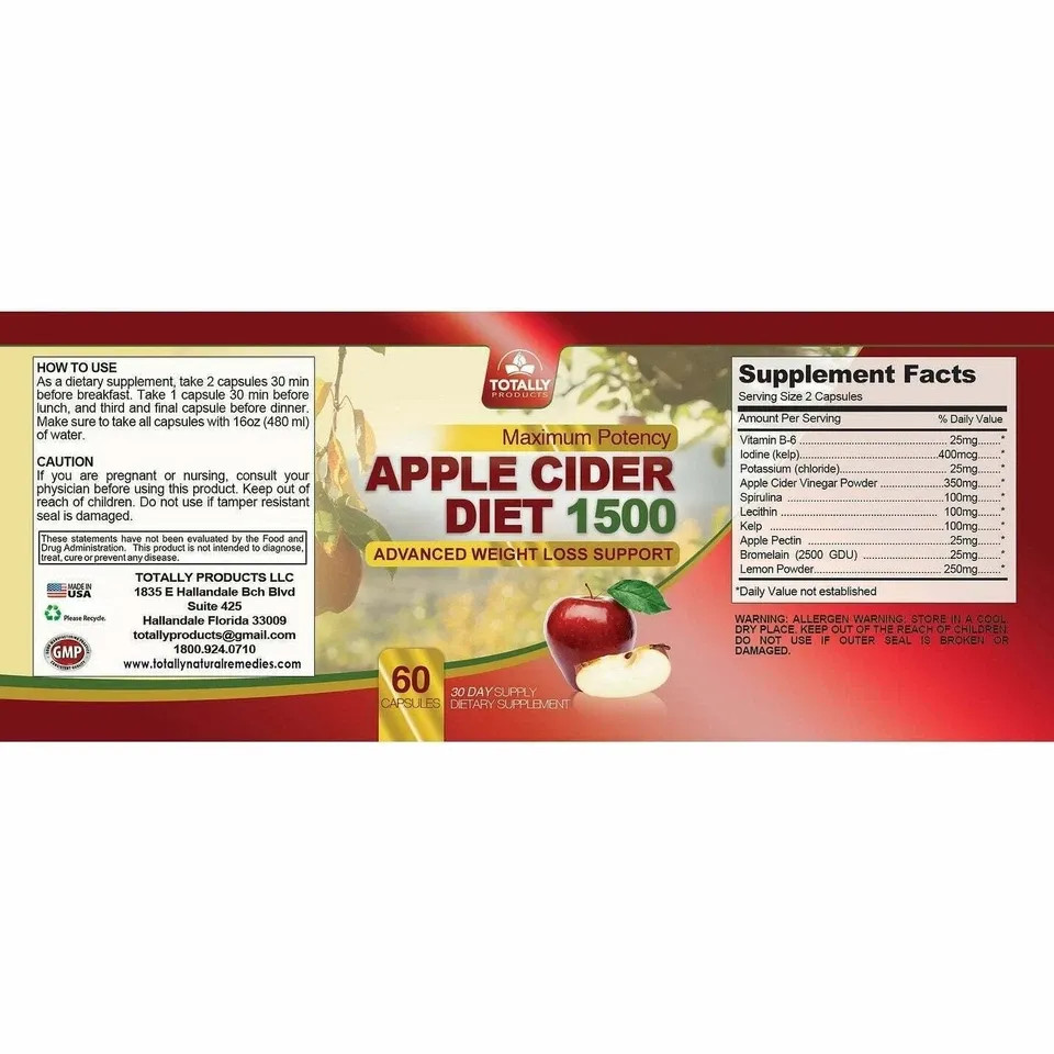 Amino Acids BCAA Muscle Support Supplement Apple Cider Vinegar Weight Management