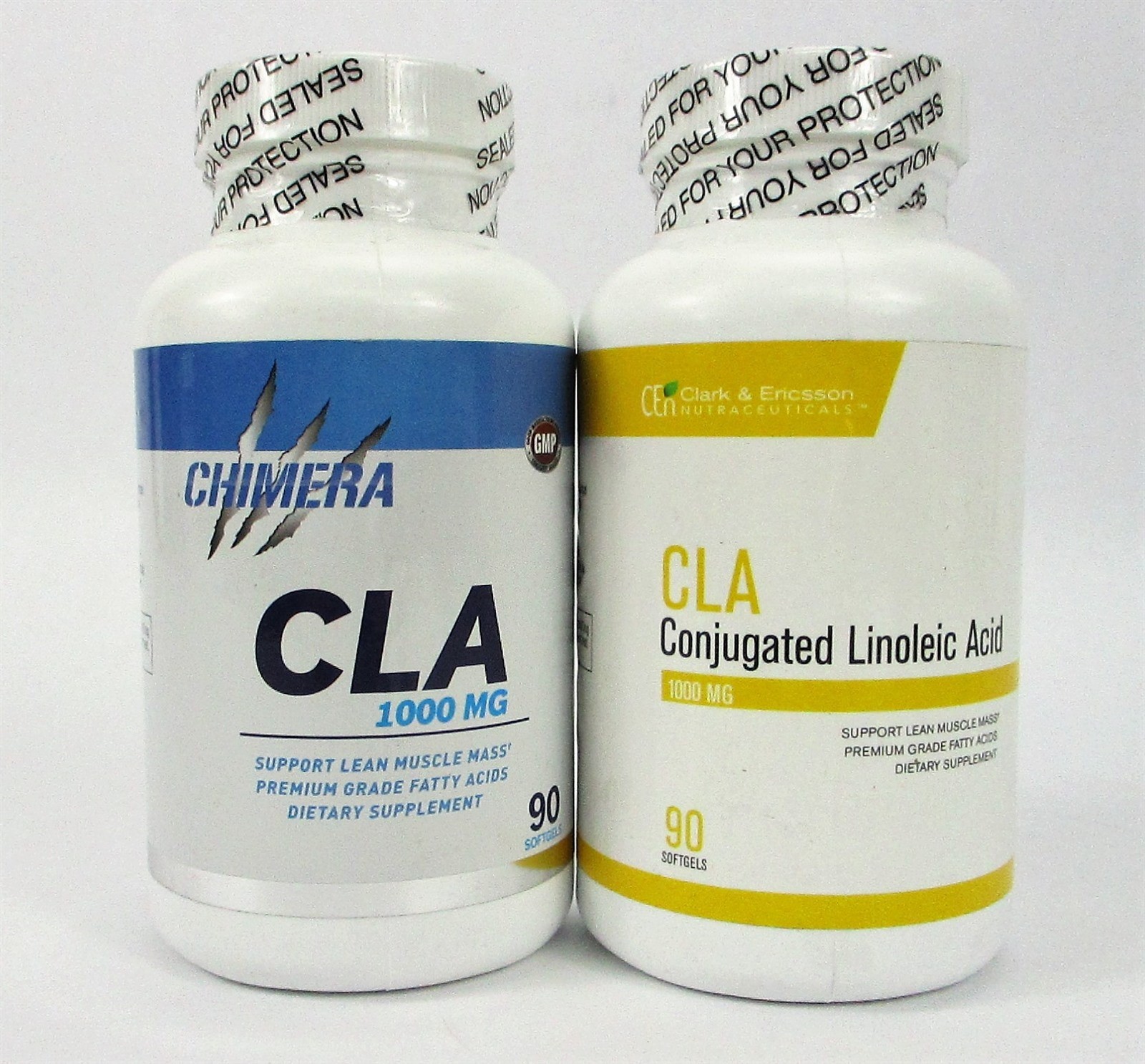 2 bottles Chimera CLA Conjugated Linoleic Acid 1000 MG 90 + 90 = 180 softgels