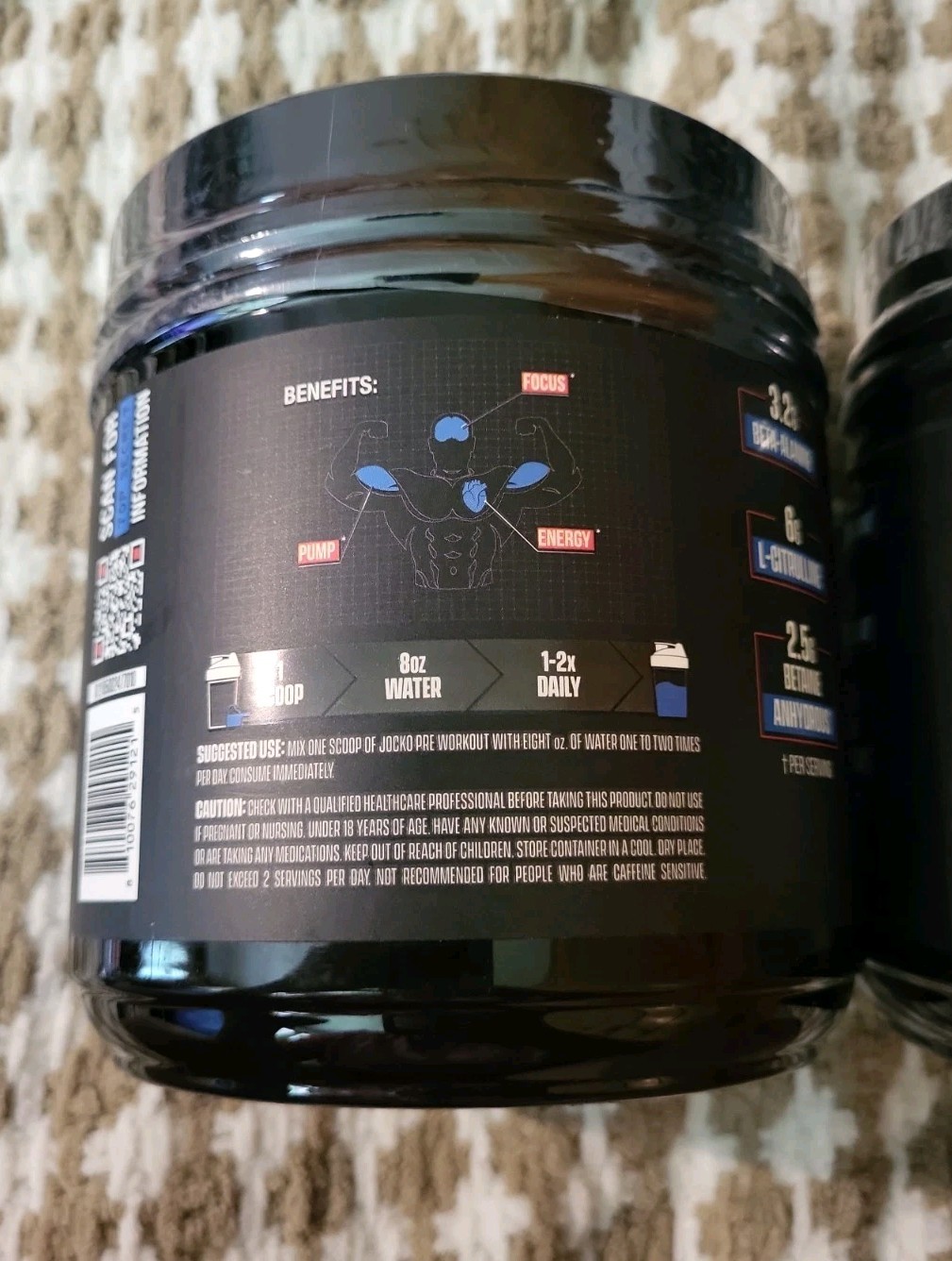 2 Jocko Pre Workout Nitro Pop Flavored 20.95oz -EXP: 10/26