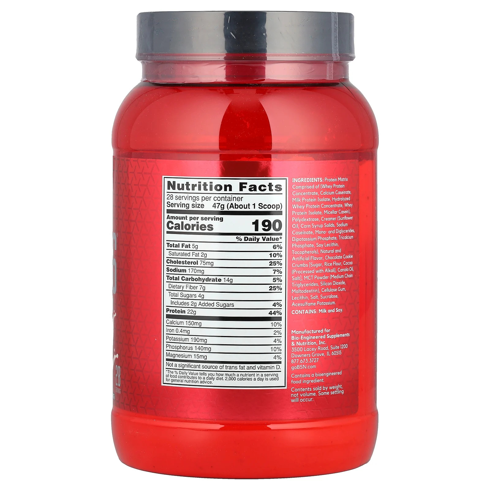 Syntha-6, Ultra Premium Protein Matrix, Cookies & Cream, 2.91 lb (1.32 kg)