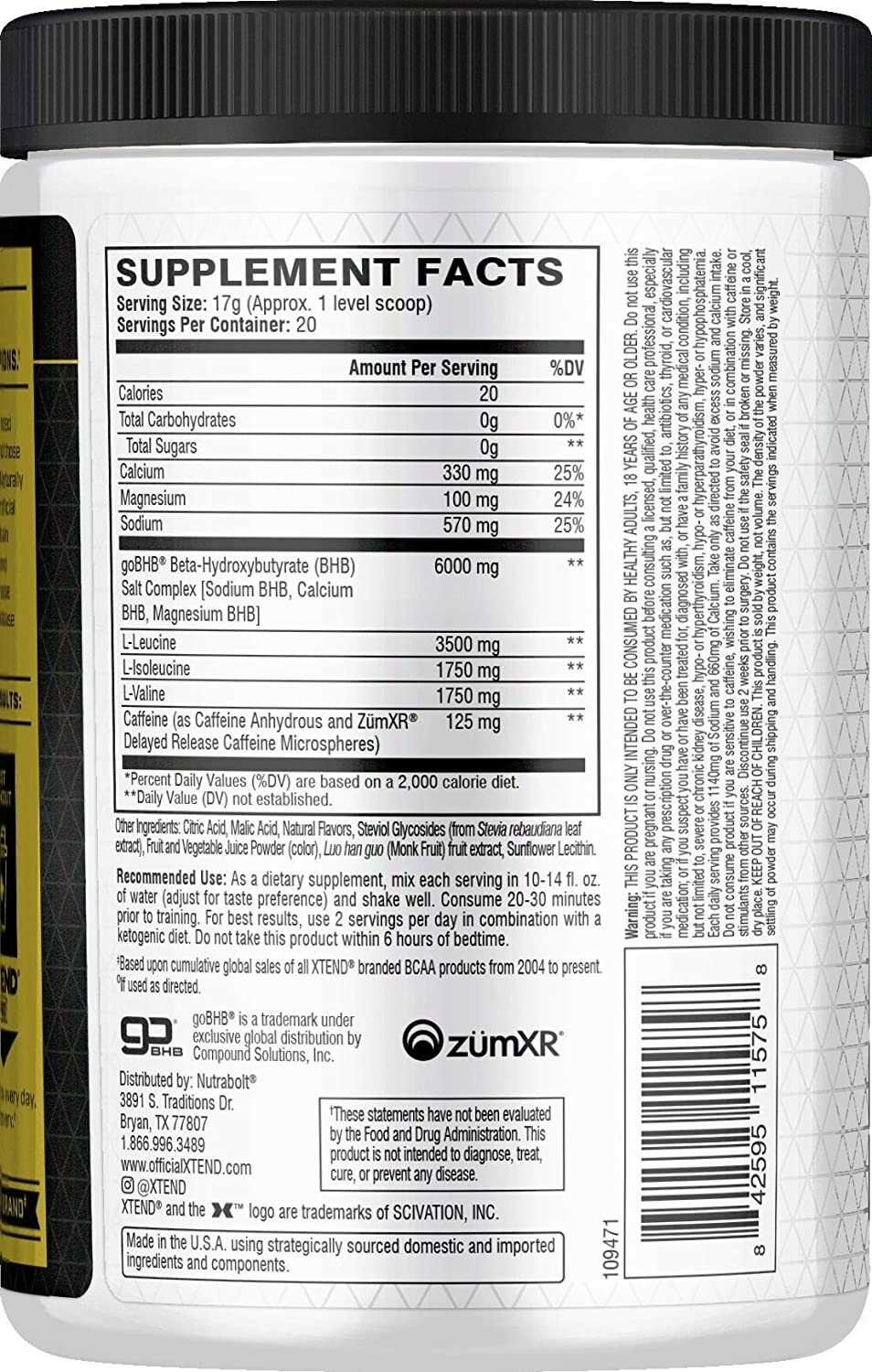 Xtend KETO – BCAA Keto Energy Supplement | goBHB | C4 | XTEND | CELLUCOR