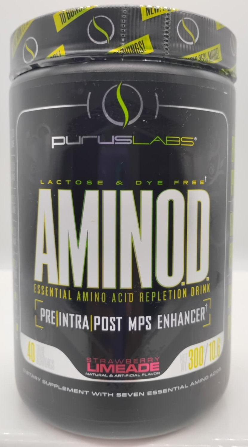 Purus Labs Everyday Amino – BCAA Muscle Growth – 40 Serving – Strawberry Limeade