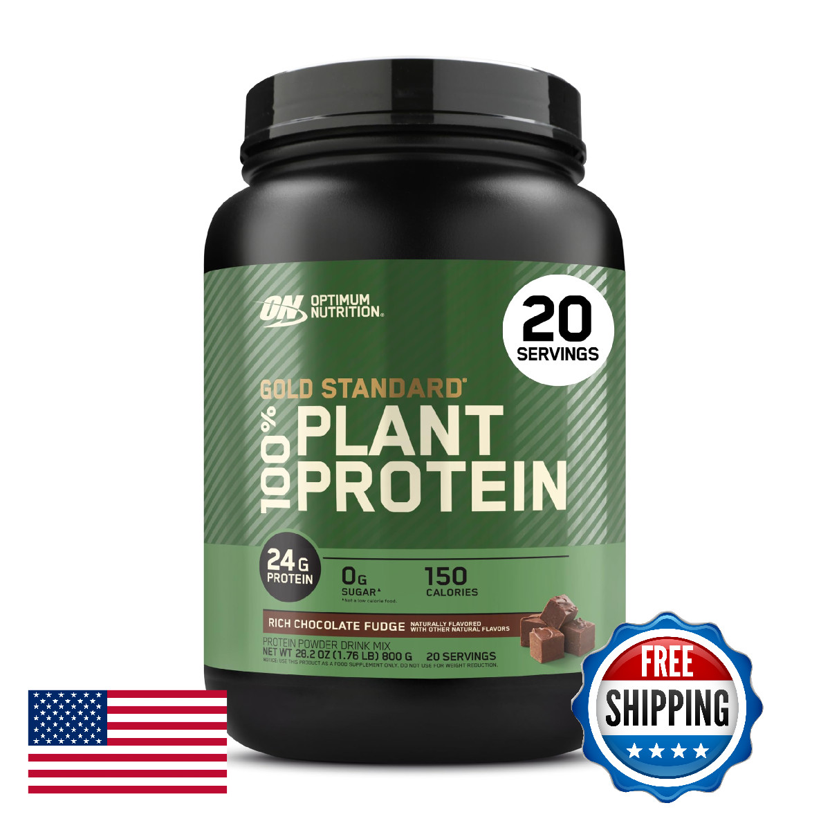 Optimum Nutrition Gold Standard 100 Plant Based Protein Powder Gluten Vegan