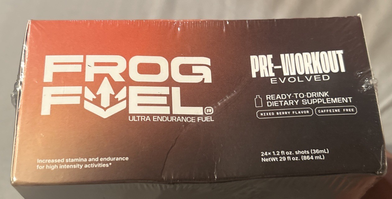 Frog Fuel ~ Pre Workout Evolved ~*Mixed Berry*~ 1.2 Fl Oz (Pack of 24) ~ Sealed