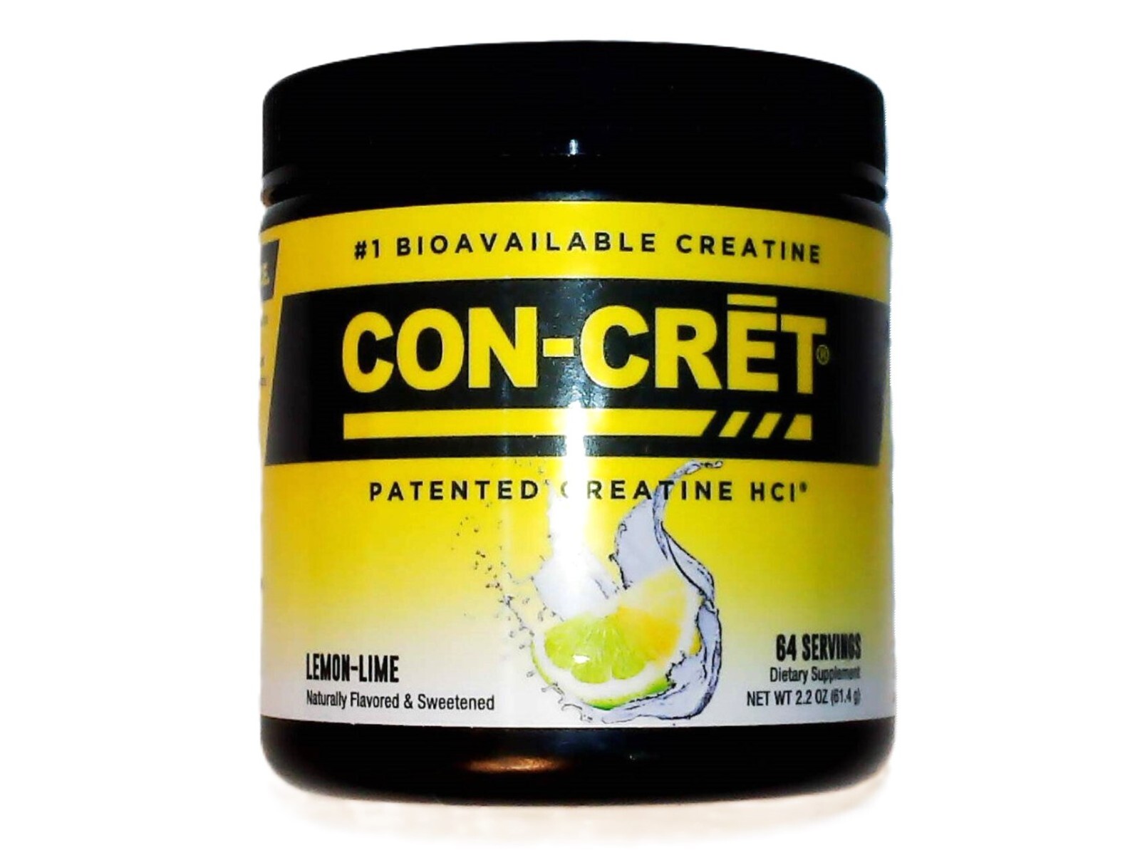 CON-CRET PATENTED CREATINE HCL LEMON-LIME 64 SERVINGS 2.2 Oz POWDER EXP. 12/2024