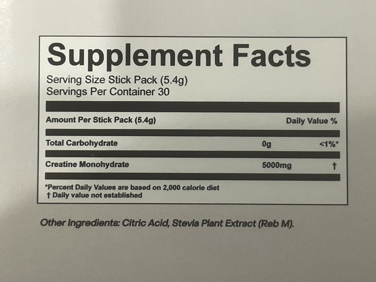 (2) Create – Single Serve Creatine Monohydrate Powder – 5.4g – 60 STICKS 5.71 Oz