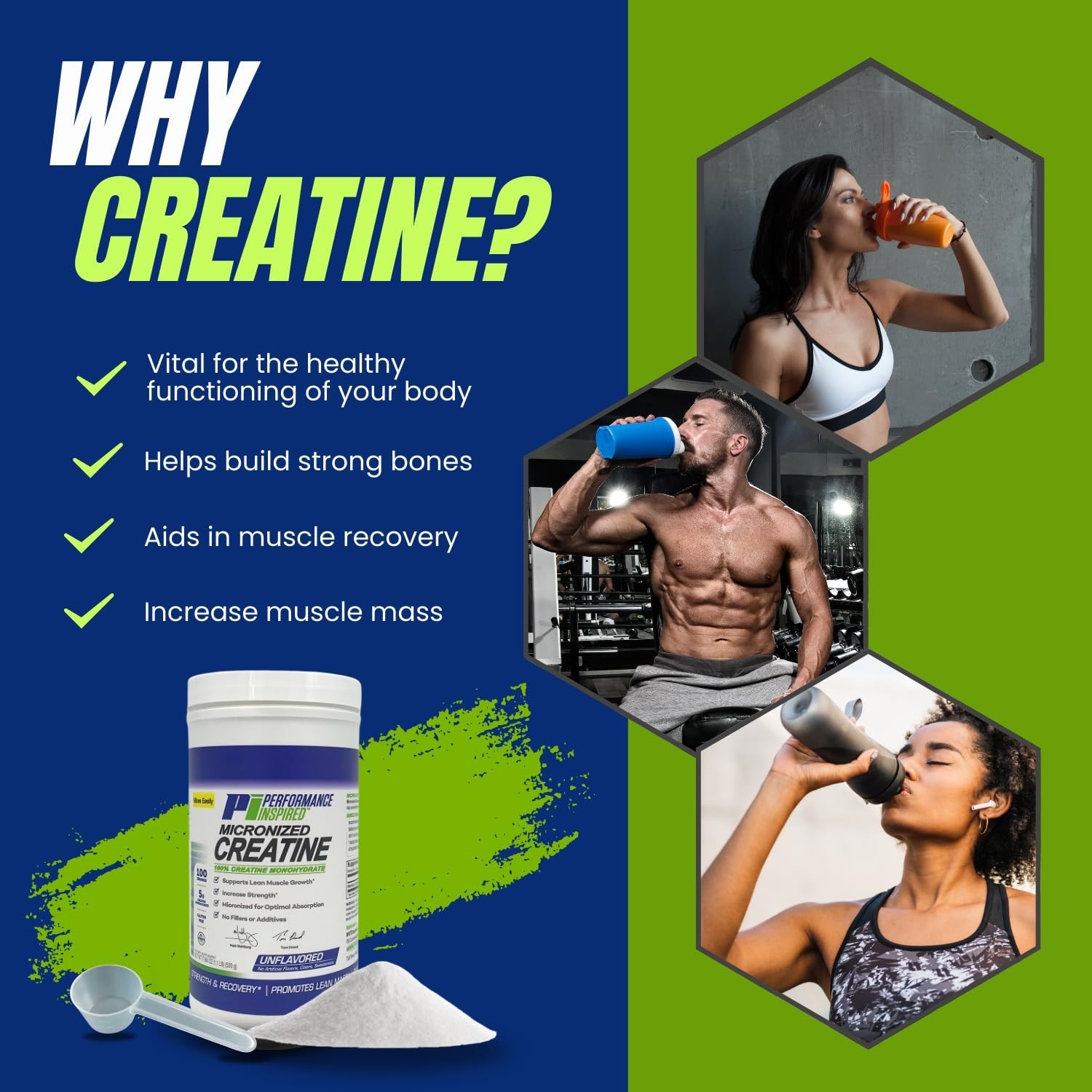 100% Pure Micronized Creatine Monohydrate – Unflavored, No Fillers – Muscle Grow