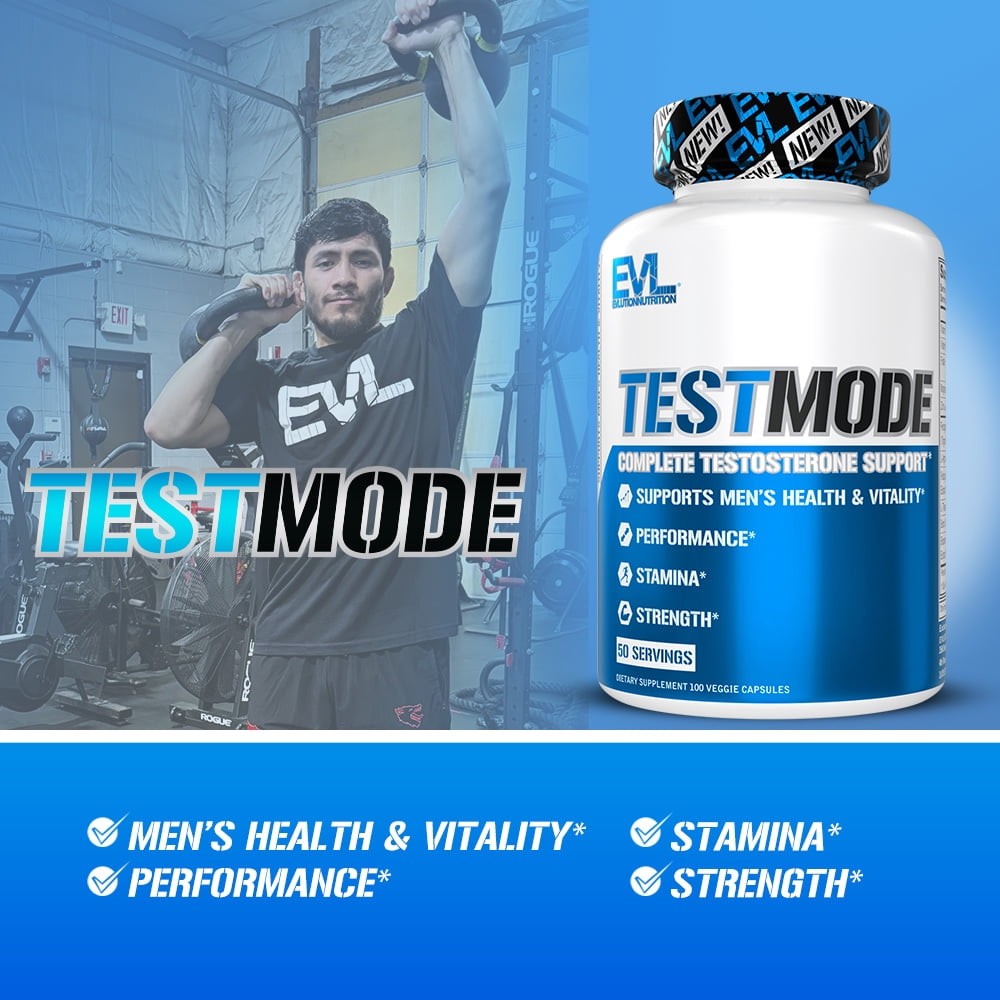 Testmode Testosterone Support Supplement for Men’s Health – 50 Servings