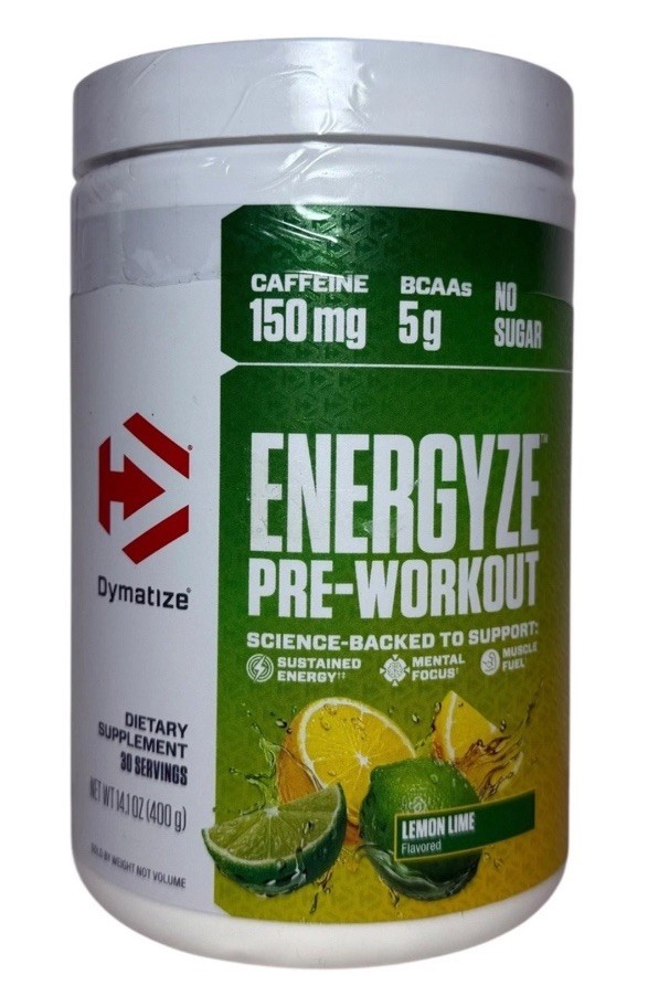 Dymatize Energyze Pre-Workout Lemon Lime 30 Servings – 14.1 oz Sealed Ex:10/2026