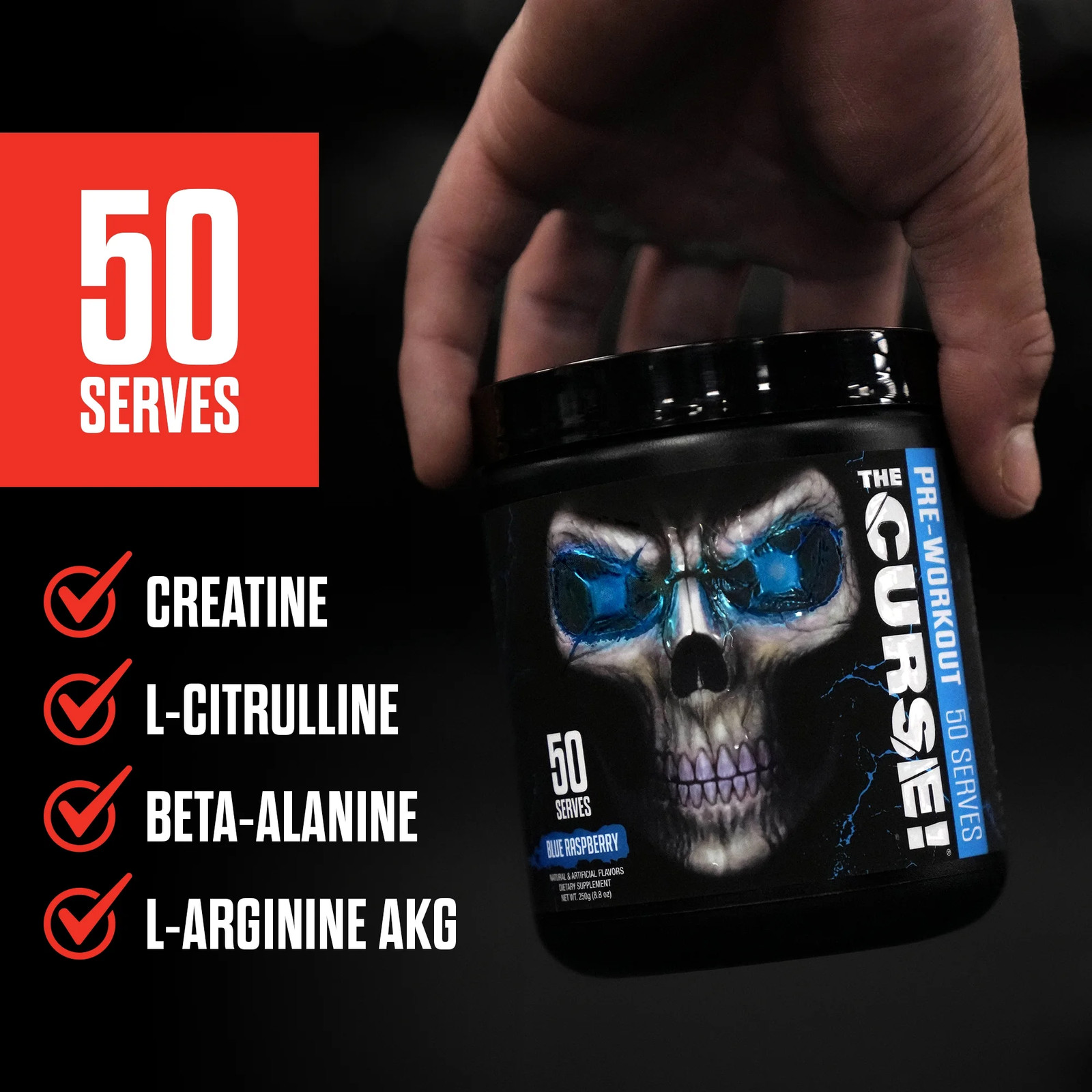JNX Sports® the Curse Pre Workout Powder Orange Mango Pre Workout Mix for Energy