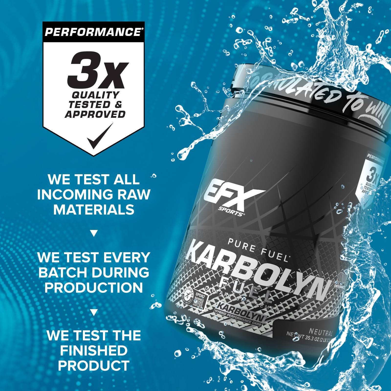 EFX Sports Karbolyn Fuel | FastAbsorbing Carbohydrate Powder | Carb Load, Sus…
