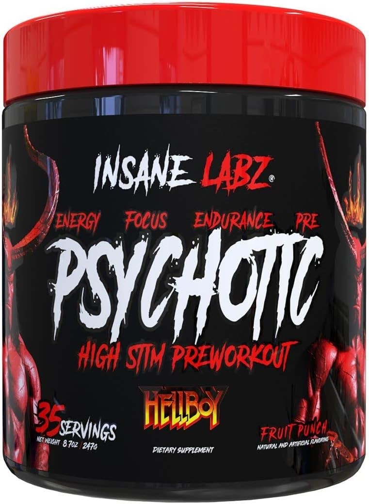 Insane Labz PSY-CHO-TIC Hellboy Hardcore Pre-Workout Focus 35svg Pick Flavor