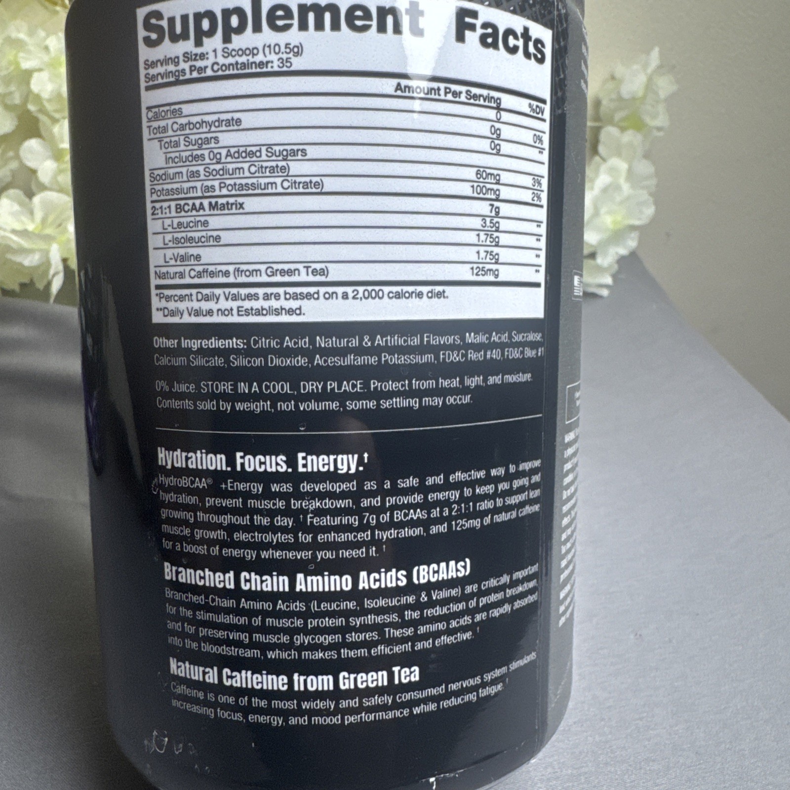 2 PS HYDRO BCAA PLUS ENERGY GRAPE 125 MG 35 SERV 11/26