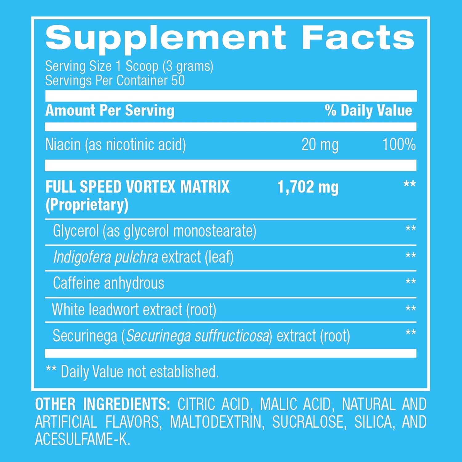 1.M.R Vortex Pre Workout Powder – High Stim Preworkout for Men & Women with Glyc