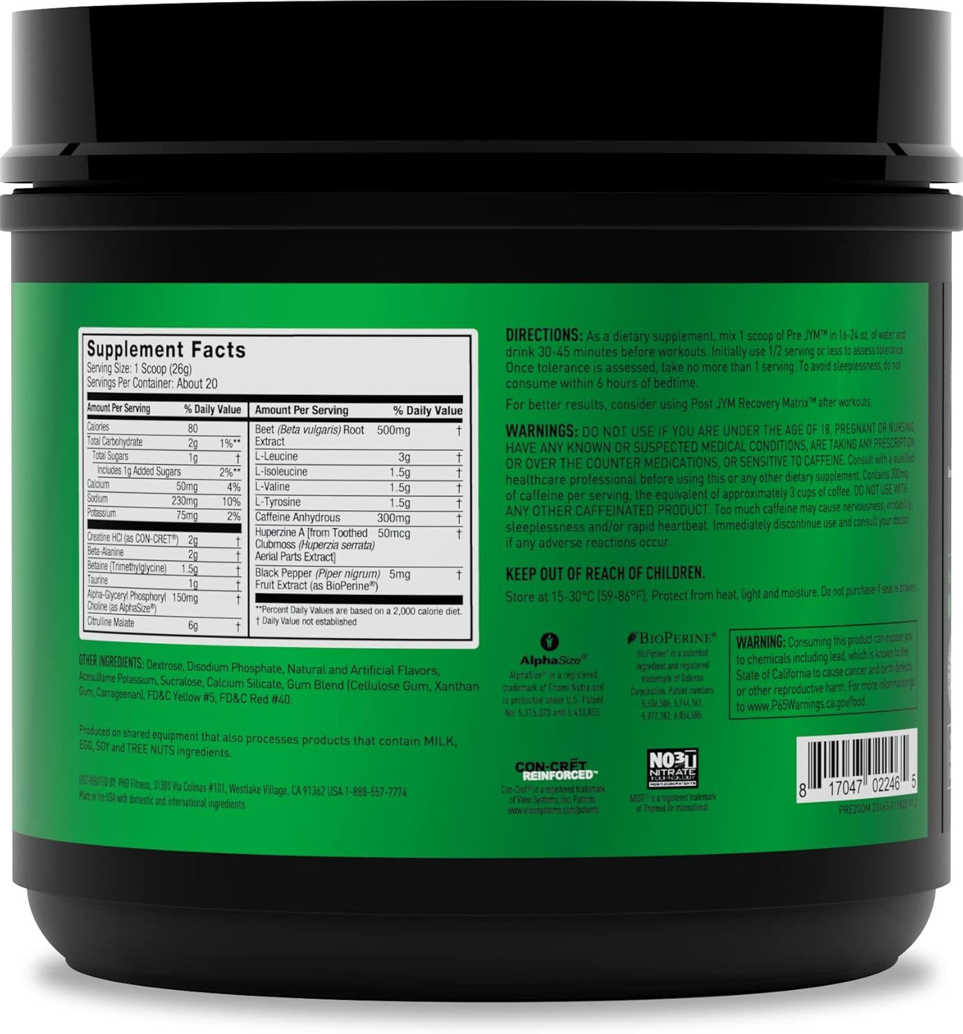 PRE JYM 30 Servings – Orange Mango