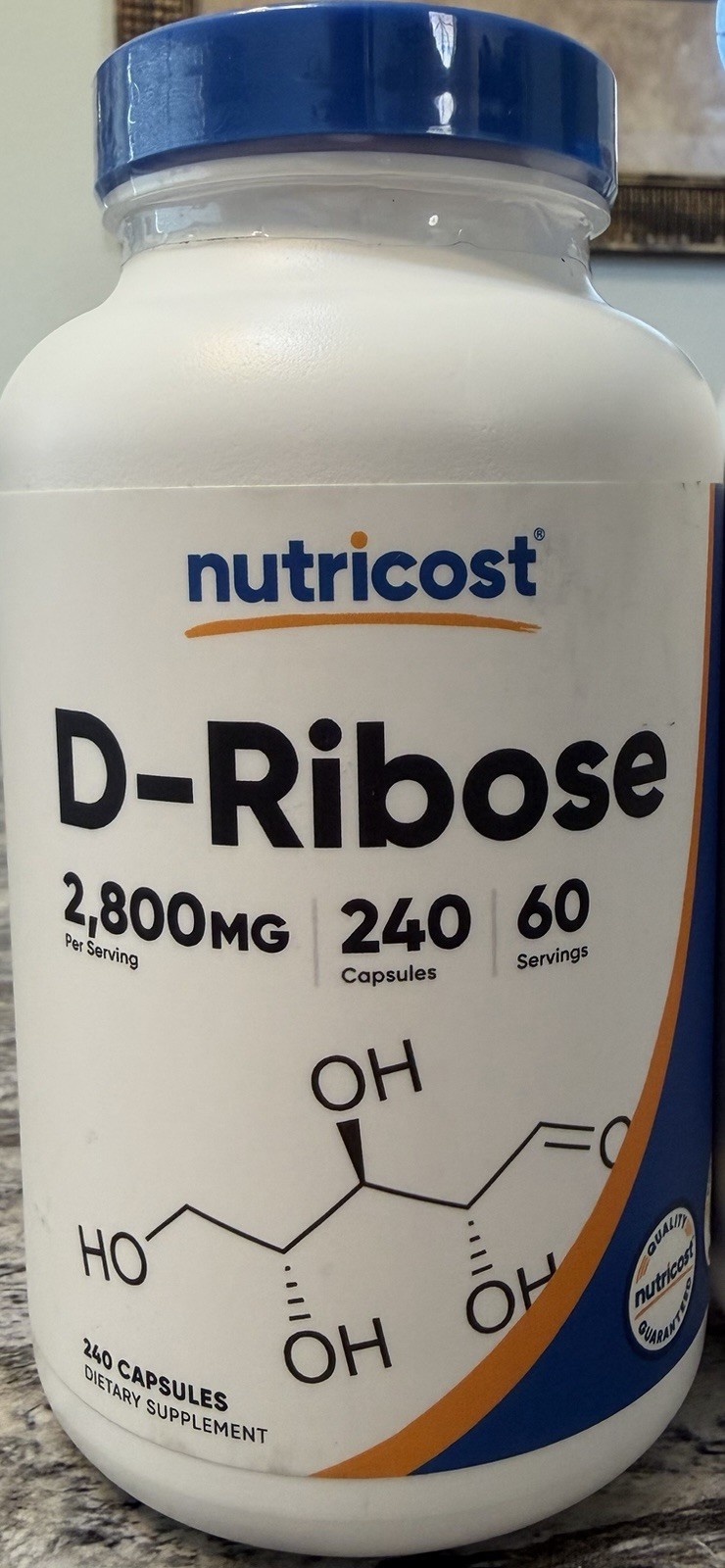 Nutricost D-Ribose 2800mg, 240 Capsules – Vegetarian Caps, Non-GMO, Gluten Free