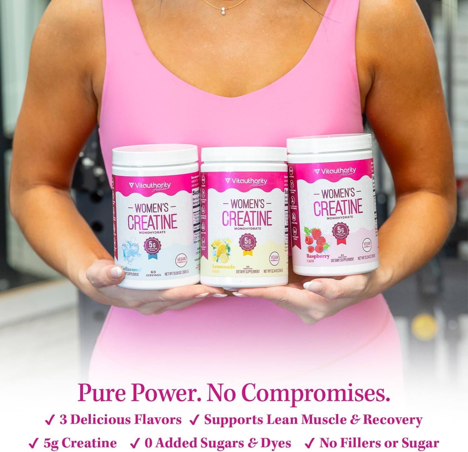 Vitauthority Women’s Micronized Creatine Monohydrate Powder ~ LEMONADE FLAVOR