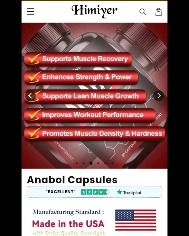Anabol Hardcore Muscle Builder Mental Clarity 2 Pack Made In the USA FDA