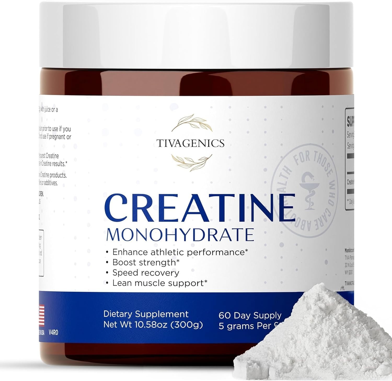 Pure Creatine Monohydrate Powder 300g – High Absorption, Micronized. 09/2026 *