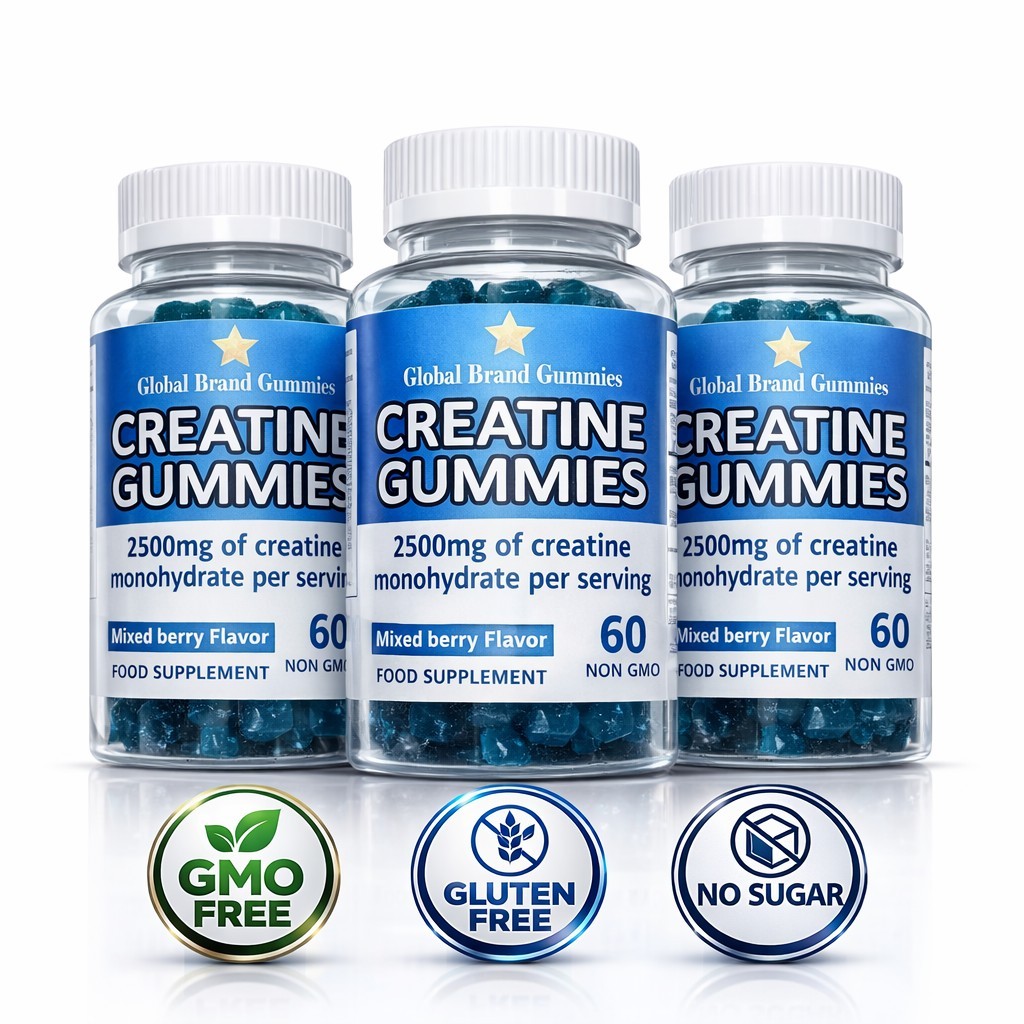 Creatine Monohydrate Gummies 3 Pack Lot 180 Count 2500mg Muscle Growth Strength