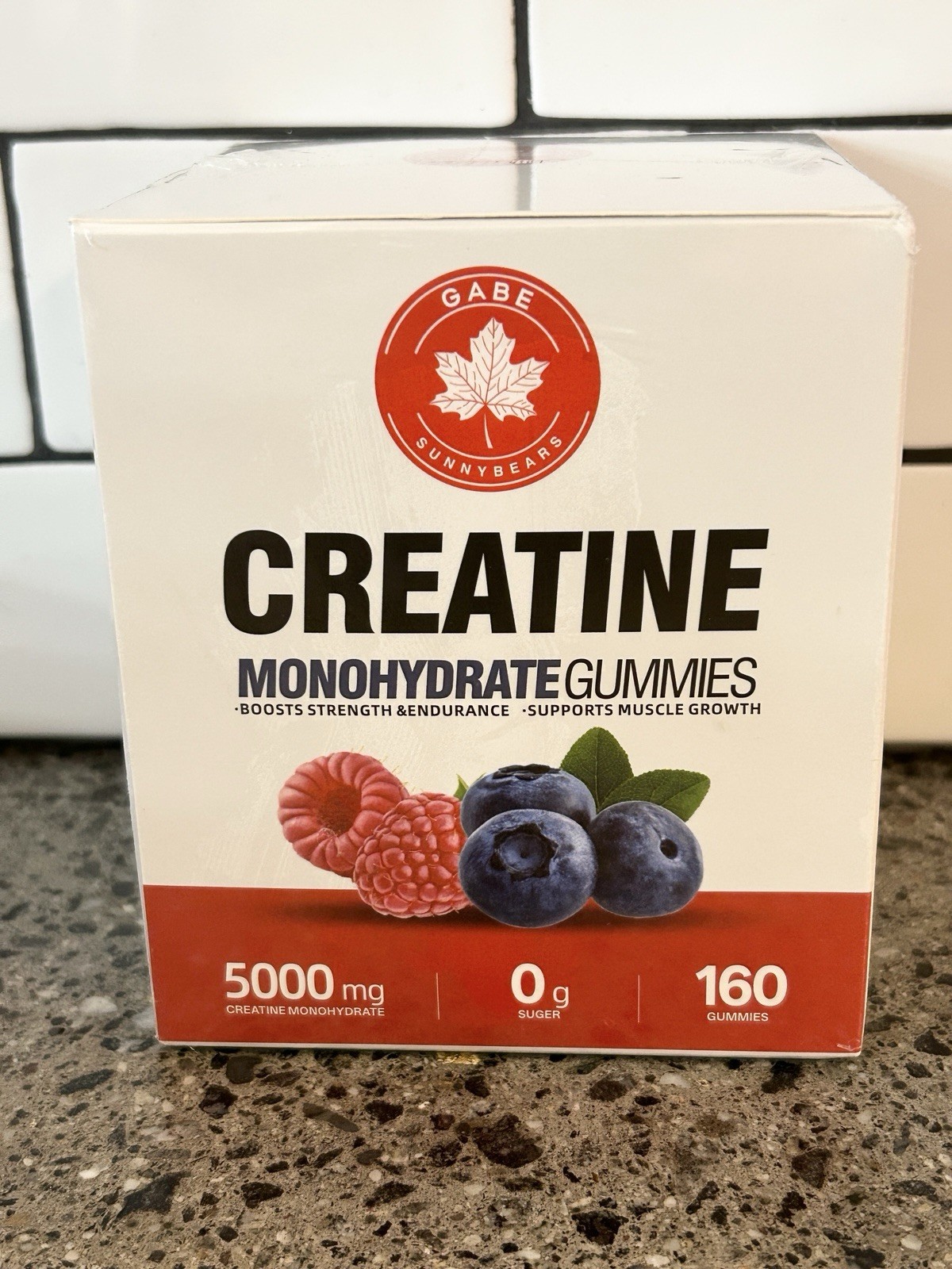 Gabe Sunnybears Creatine Monohydrate 5000mg – 160 Gummies Raspberry Blueberry